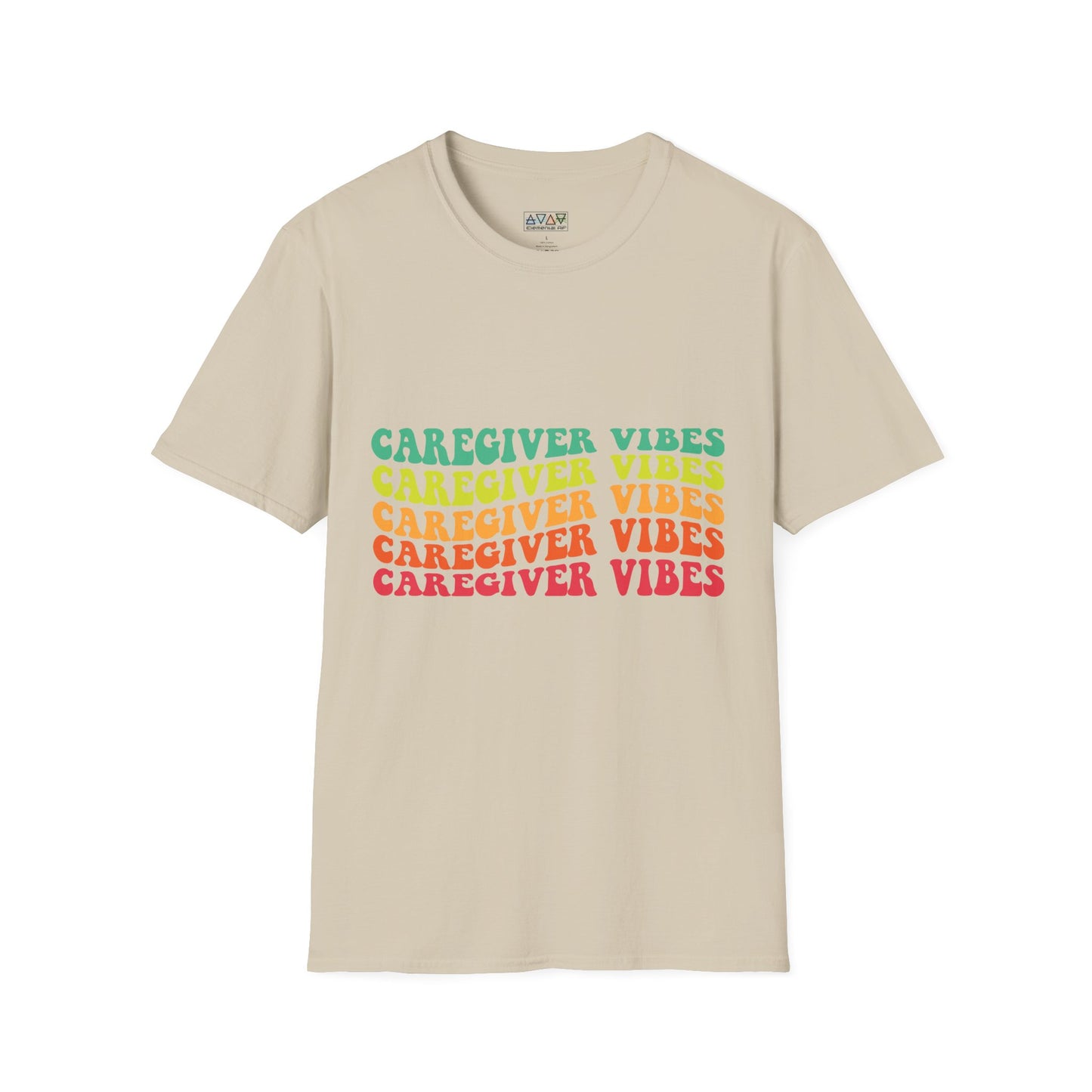 Caregiver Vibes Unisex Softstyle T-Shirt, Supportive Gift for Nurses, Relaxed Casual Tee, Perfect for Caregivers, Healthcare Appreciation