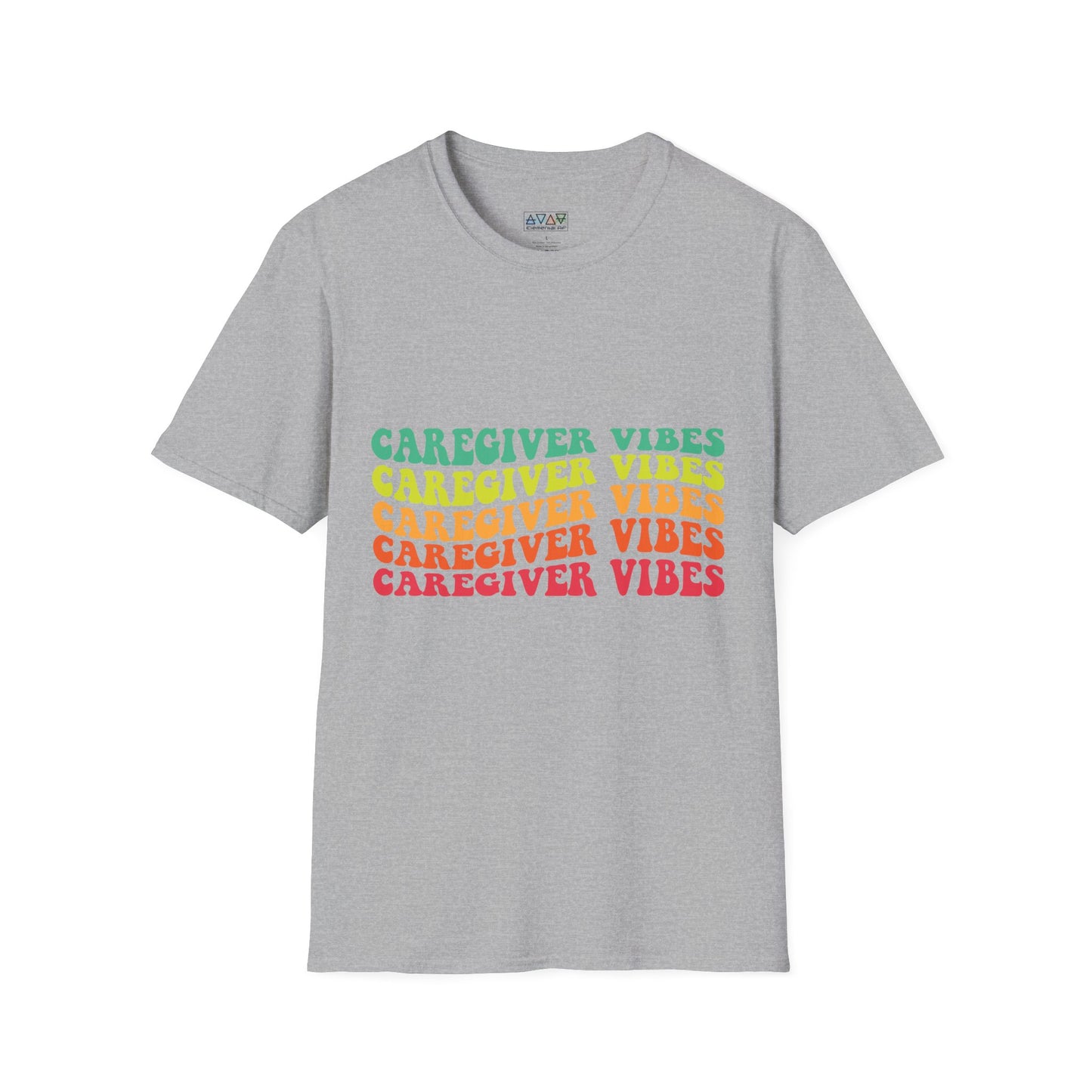 Caregiver Vibes Unisex Softstyle T-Shirt, Supportive Gift for Nurses, Relaxed Casual Tee, Perfect for Caregivers, Healthcare Appreciation