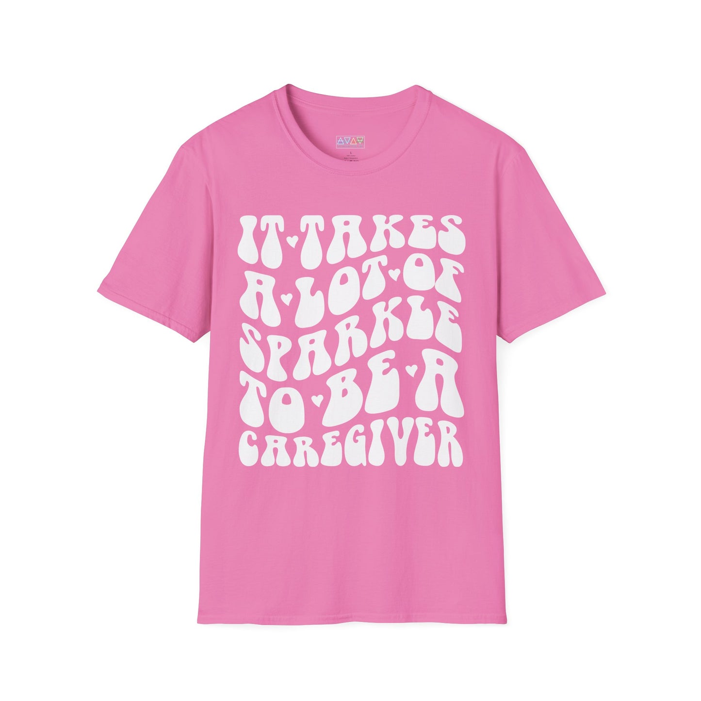 Sparkling Caregiver T-Shirt, Unisex Softstyle Tee, Perfect Gift for Nurses, Caregivers, Appreciation Day, Motivational Shirt