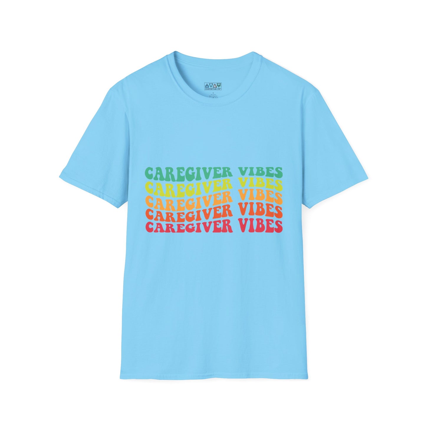 Caregiver Vibes Unisex Softstyle T-Shirt, Supportive Gift for Nurses, Relaxed Casual Tee, Perfect for Caregivers, Healthcare Appreciation