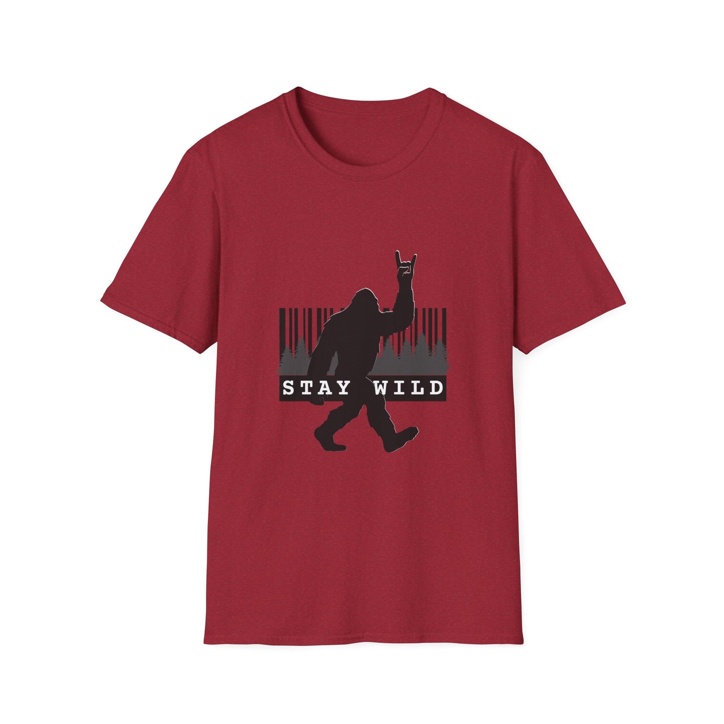 Stay Wild Bigfoot T-Shirt, Unisex Tee for Nature Lovers, Wilderness Adventure Gift, Outdoor Enthusiast Shirt, Festival Wear