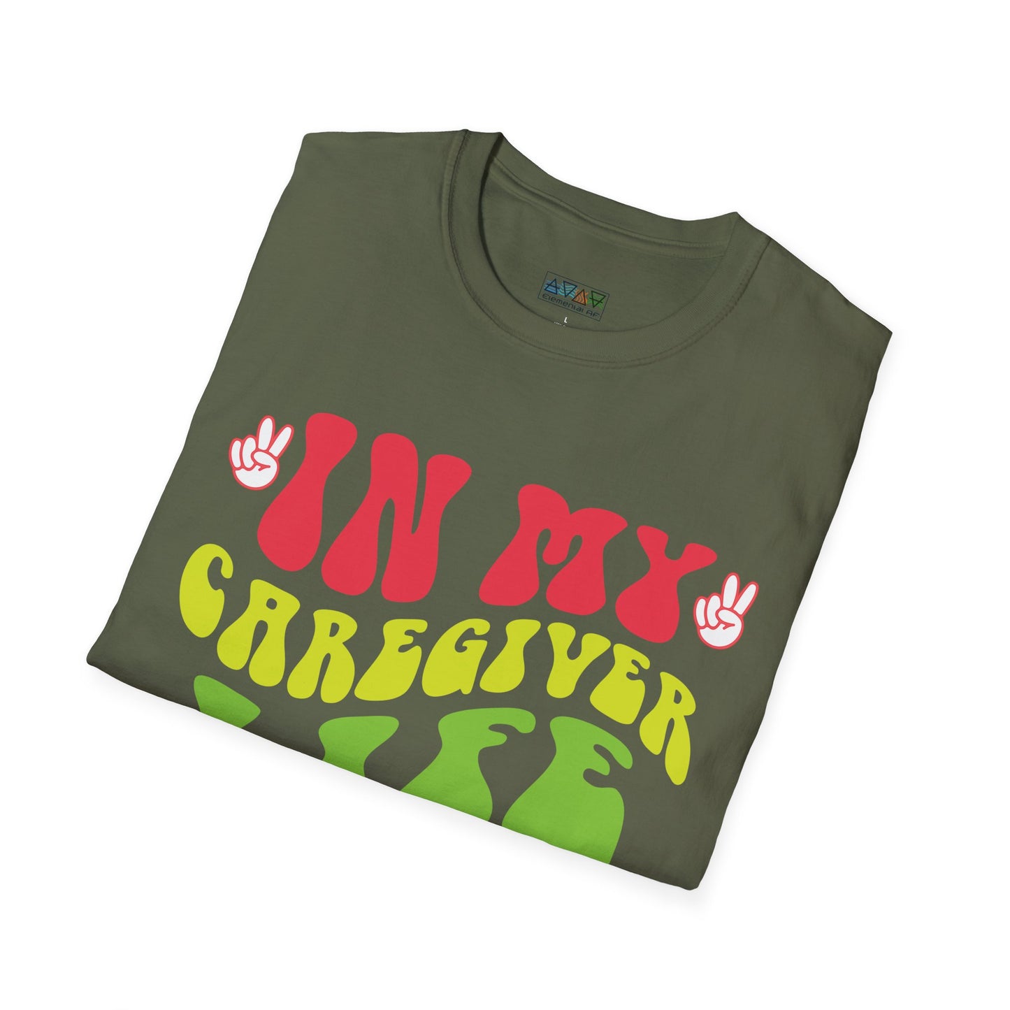 Caregiver Life Era T-Shirt, Unisex Softstyle Tee, Gift for Caregivers, Funny Caregiver Appreciation Shirt, Comfortable Everyday Wear,
