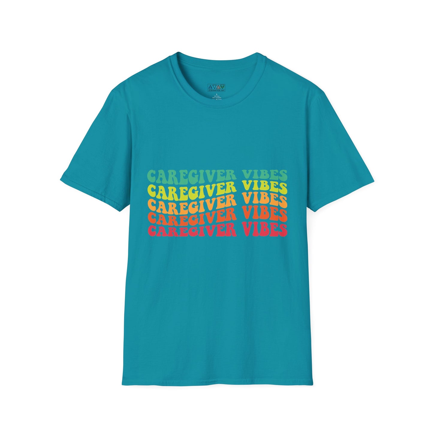Caregiver Vibes Unisex Softstyle T-Shirt, Supportive Gift for Nurses, Relaxed Casual Tee, Perfect for Caregivers, Healthcare Appreciation