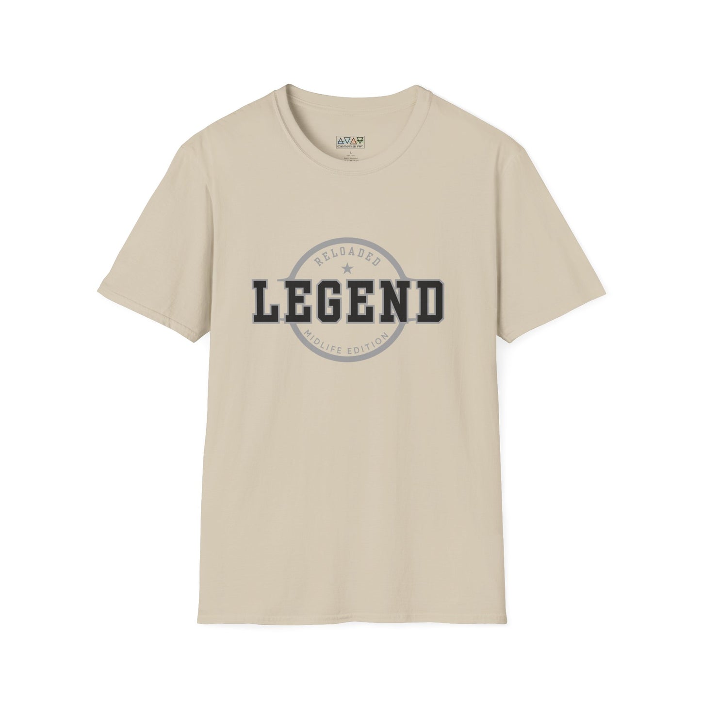 Mid-Life Legend Reloaded - Unisex Softstyle T-Shirt - Casual Comfort, Perfect for Legends, Gift for Him, Everyday Wear, Fun Gift Ideas