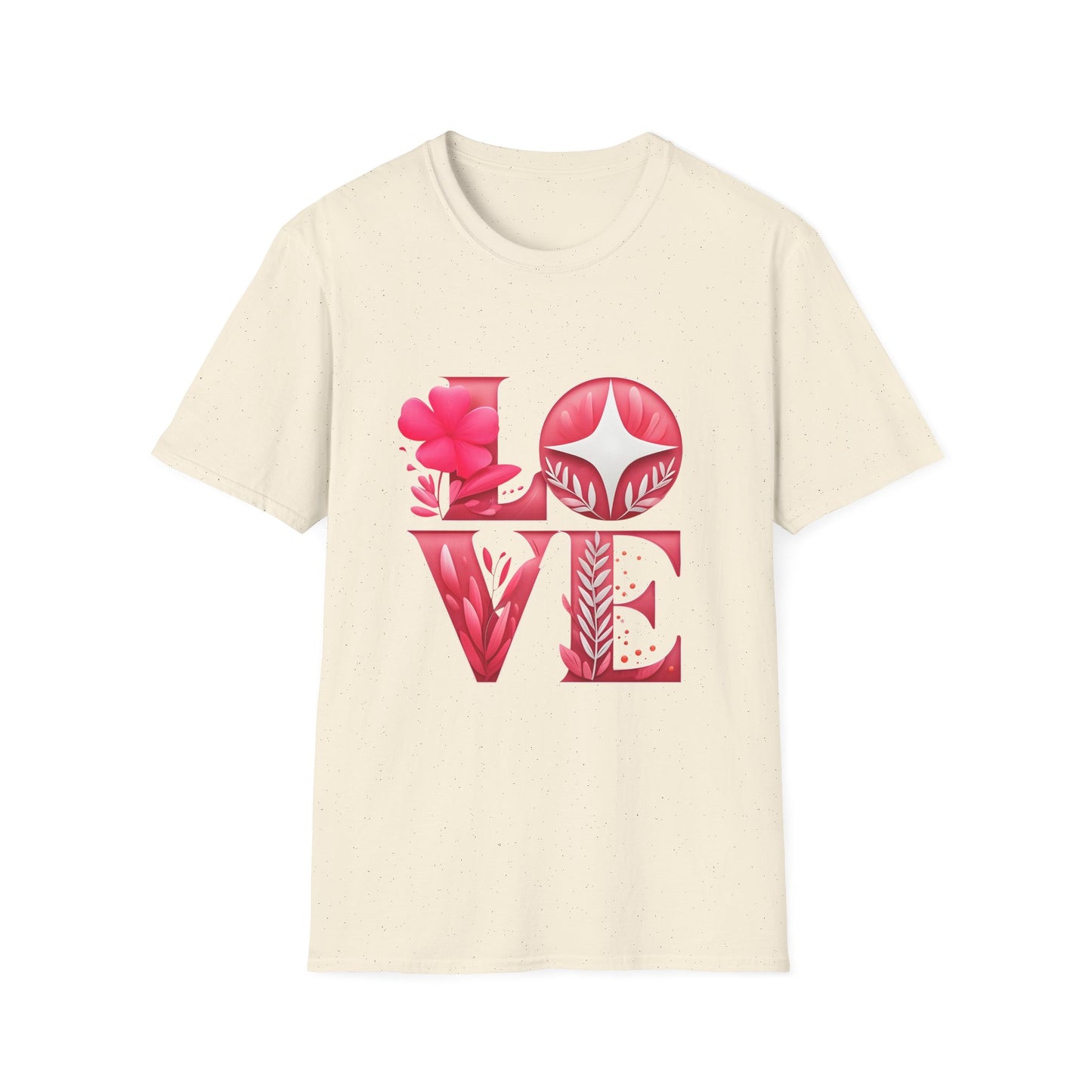 Love Typography Floral T-Shirt, Romantic Graphic Tee, Gift for Her, Valentine's Day Shirt, Spring Fashion Top