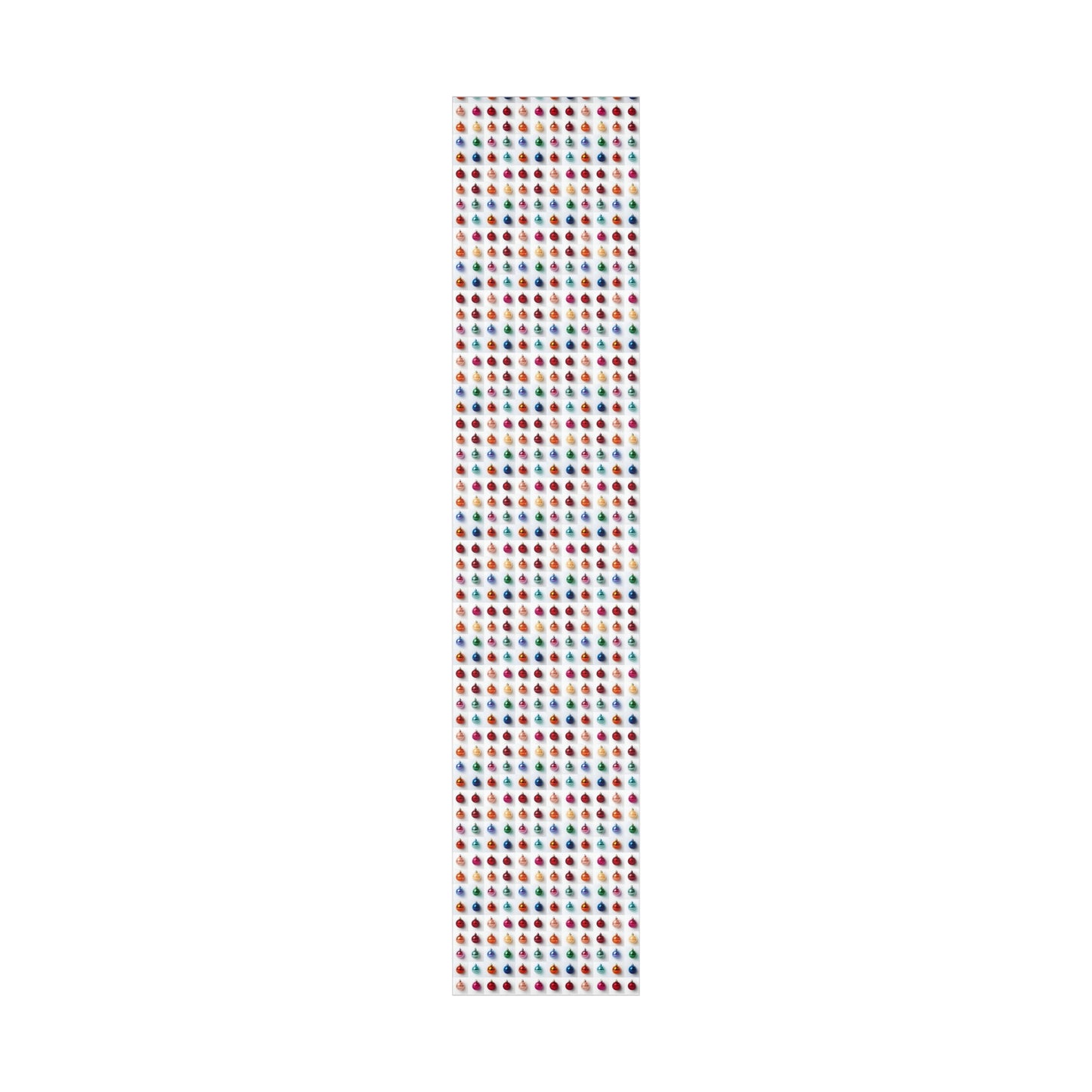 Wrapping Paper, Vibrant Christmas Ornaments On White Background - Gift Wrap Rolls, Eco-Friendly Gift Wrap, Holiday