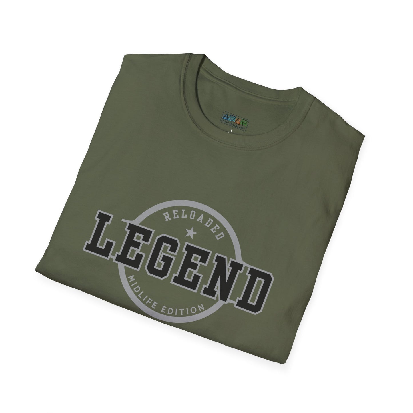 Mid-Life Legend Reloaded - Unisex Softstyle T-Shirt - Casual Comfort, Perfect for Legends, Gift for Him, Everyday Wear, Fun Gift Ideas