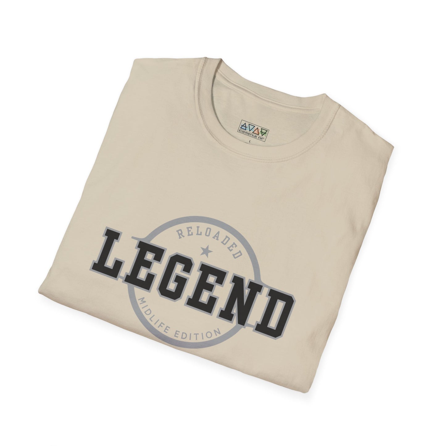 Mid-Life Legend Reloaded - Unisex Softstyle T-Shirt - Casual Comfort, Perfect for Legends, Gift for Him, Everyday Wear, Fun Gift Ideas