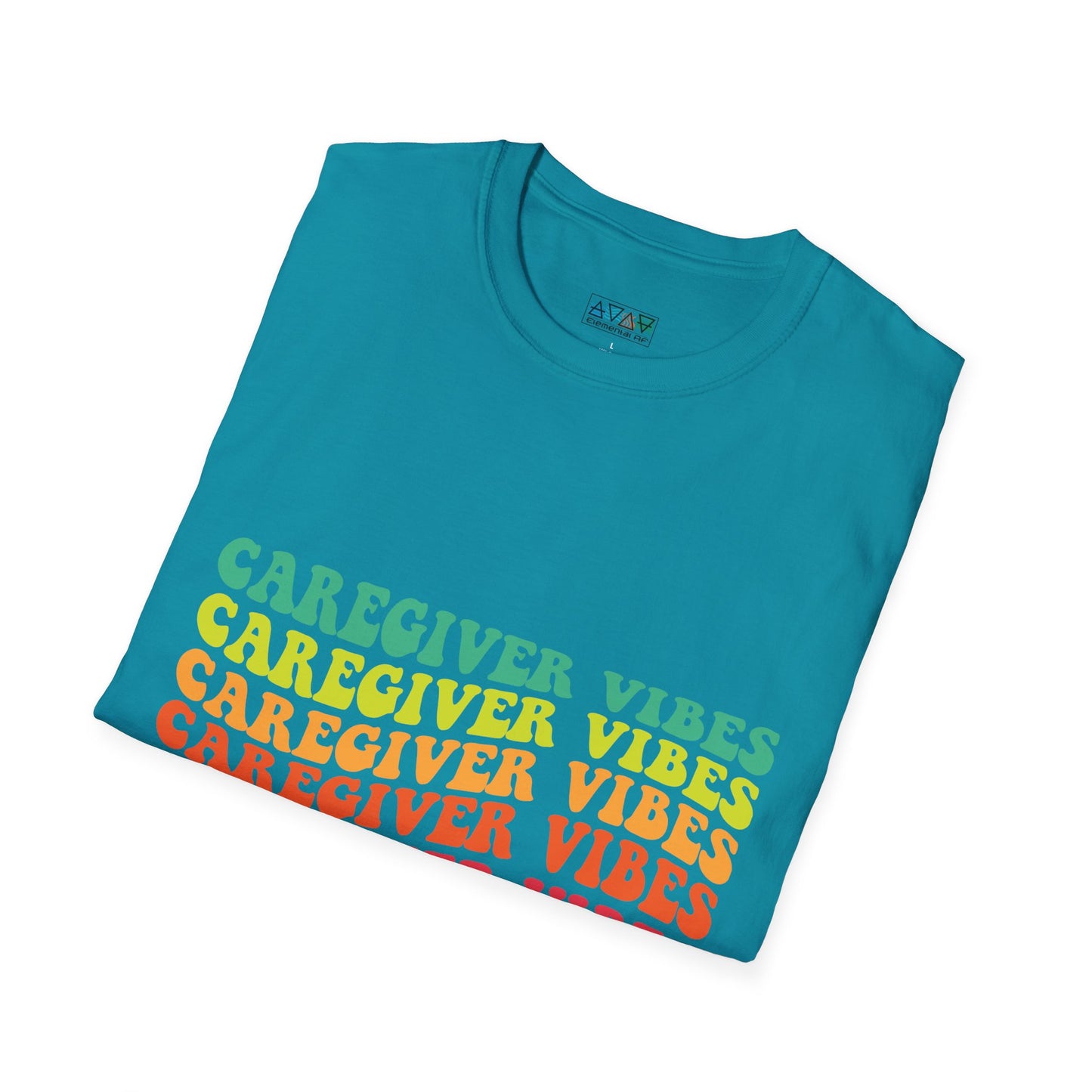 Caregiver Vibes Unisex Softstyle T-Shirt, Supportive Gift for Nurses, Relaxed Casual Tee, Perfect for Caregivers, Healthcare Appreciation