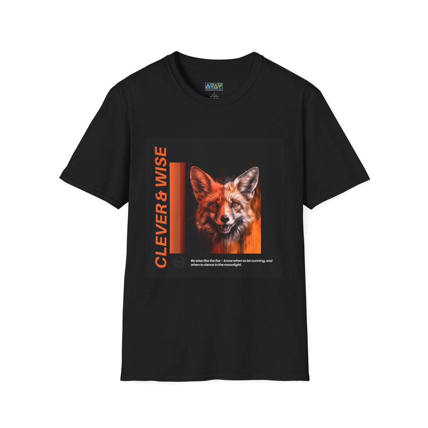 Clever & Wise Fox Unisex Softstyle T-Shirt, Animal Lover Gift, Eco-Friendly Tee, Nature-Themed Wear, Perfect for Birthdays
