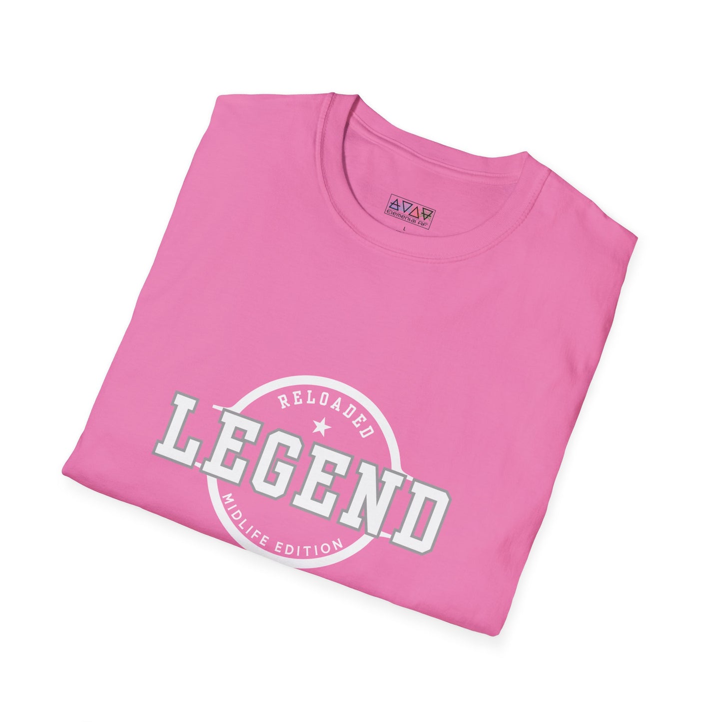 Mid-Life Legend Reloaded - Unisex Softstyle T-Shirt - Casual Comfort, Perfect for Legends, Gift for Him, Everyday Wear, Fun Gift Ideas