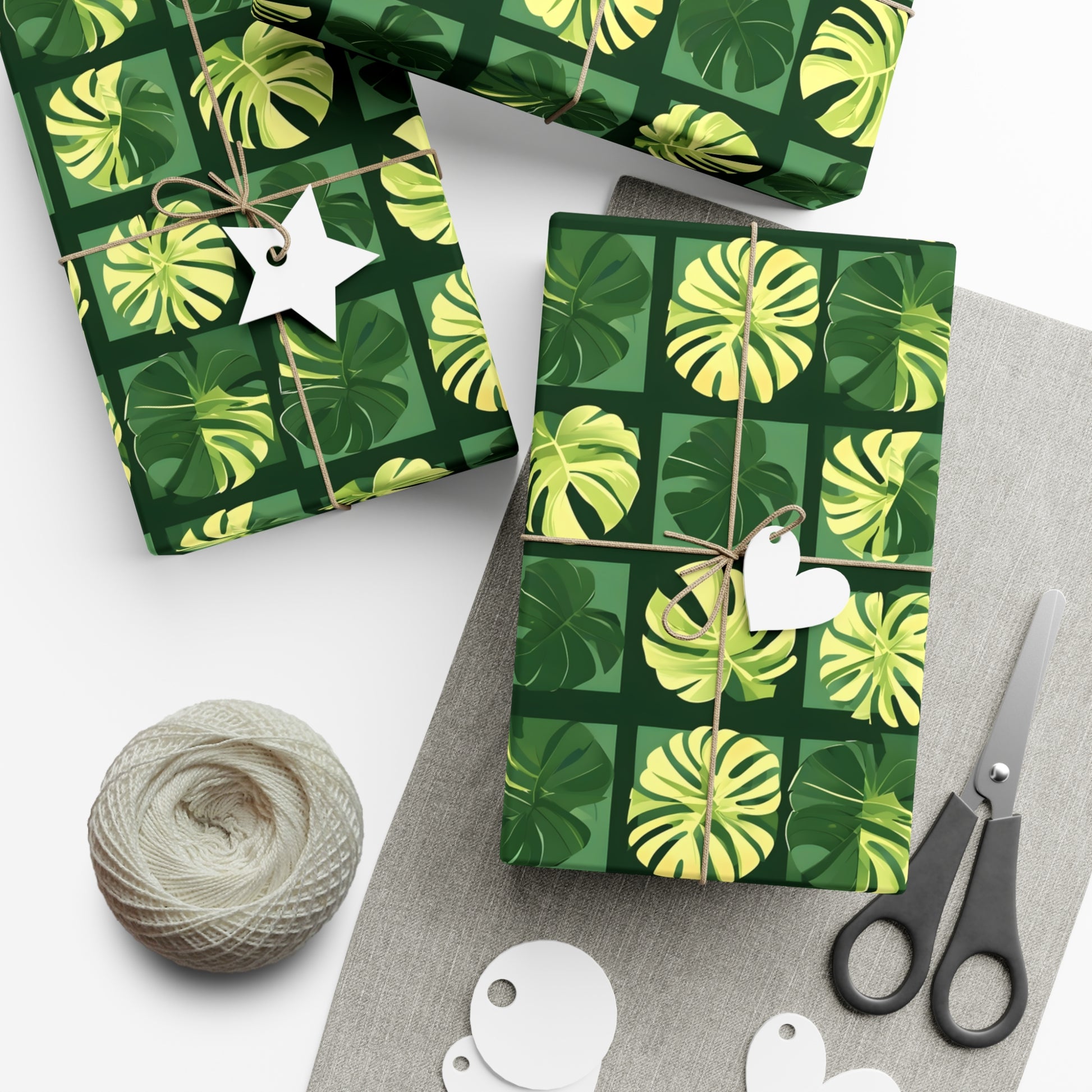 Wrapping Paper, Vibrant Tropical Botanical Pattern With Monstera Leaves - Gift Wrap Rolls, Eco-Friendly Gift Wrap, Holiday Season Wrapping
