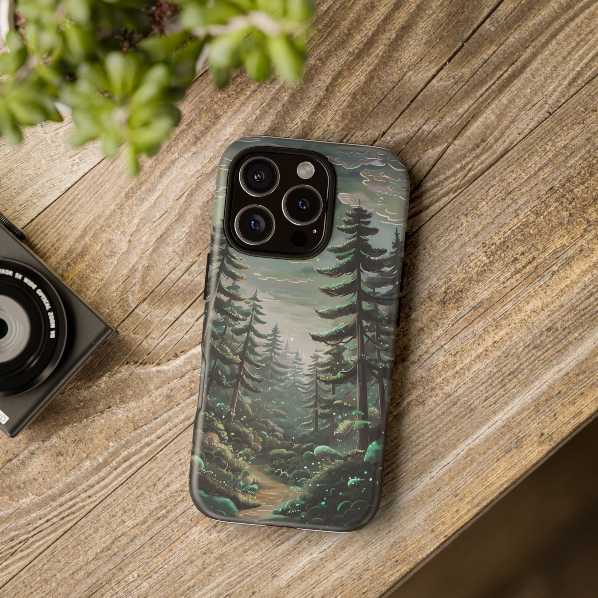 Phone Case, Whimsical Anime Forest Illustration Brimming With Enchantment, Tough Protective Cover, Unique Gift, Trendy