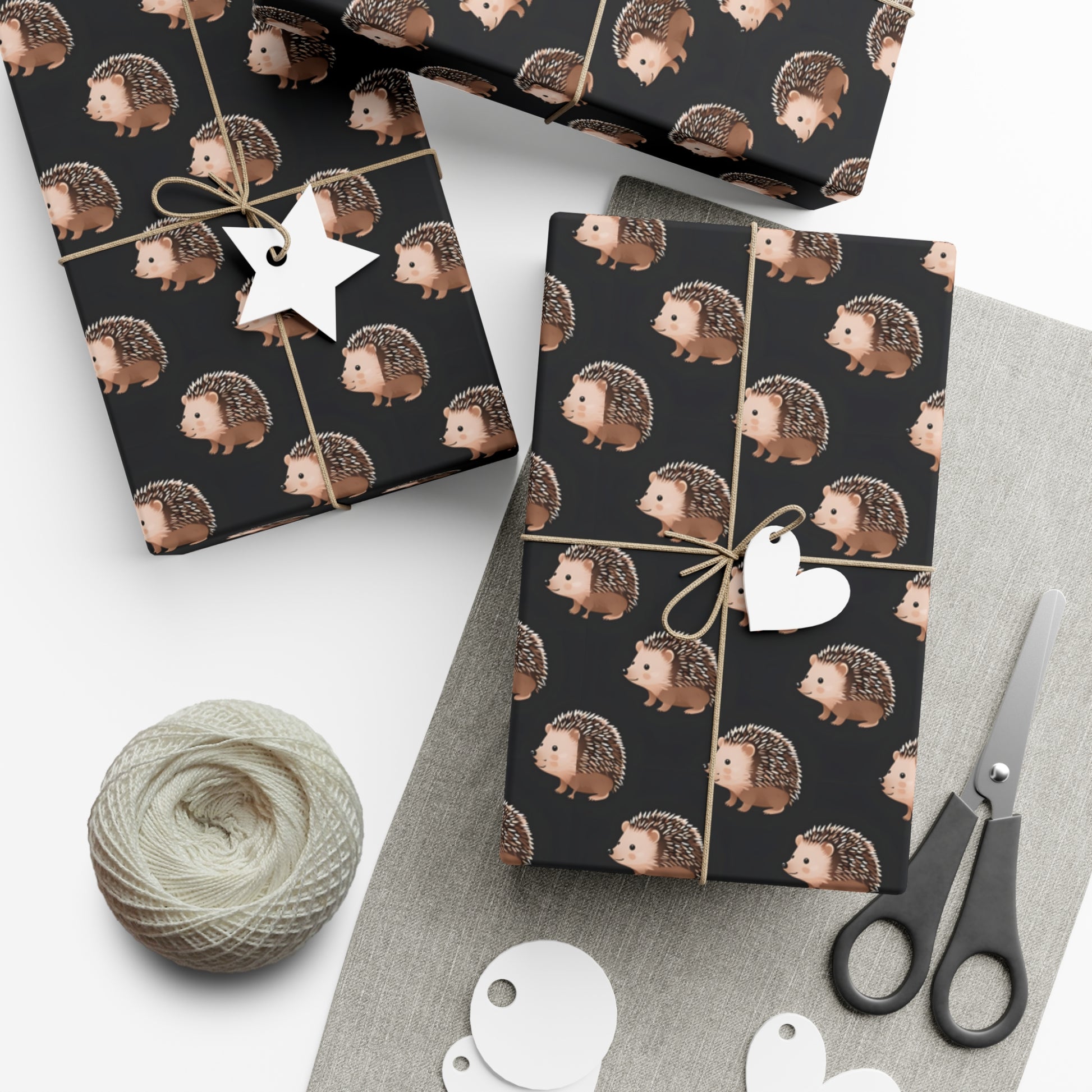 Gift Wrap Papers, Wrapping Paper with Cute Hedgehogs - Perfect for Gifts, Birthdays, Holidays, DIY Projects, Scrapbooking