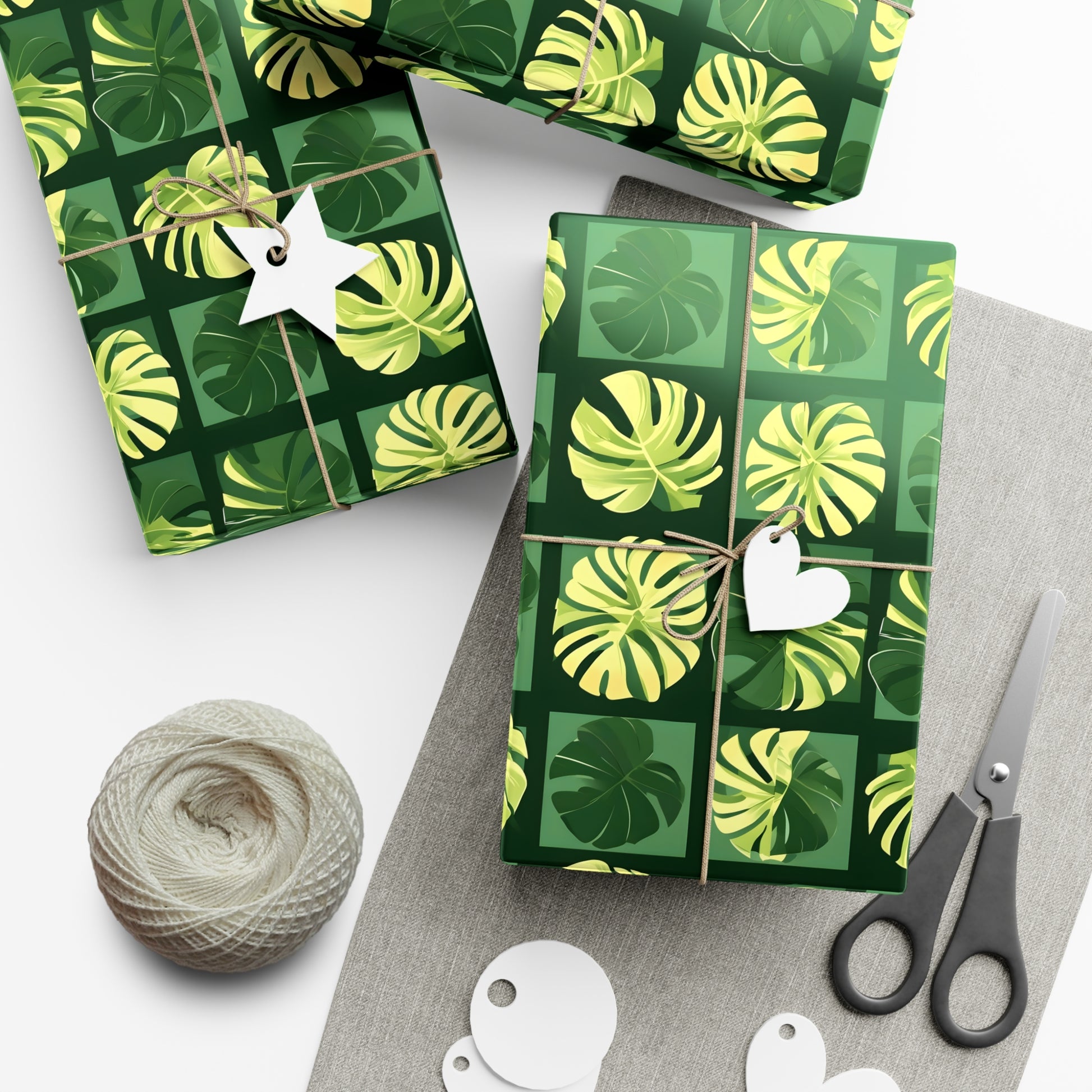 Wrapping Paper, Vibrant Tropical Botanical Pattern With Monstera Leaves - Gift Wrap Rolls, Eco-Friendly Gift Wrap, Holiday Season Wrapping