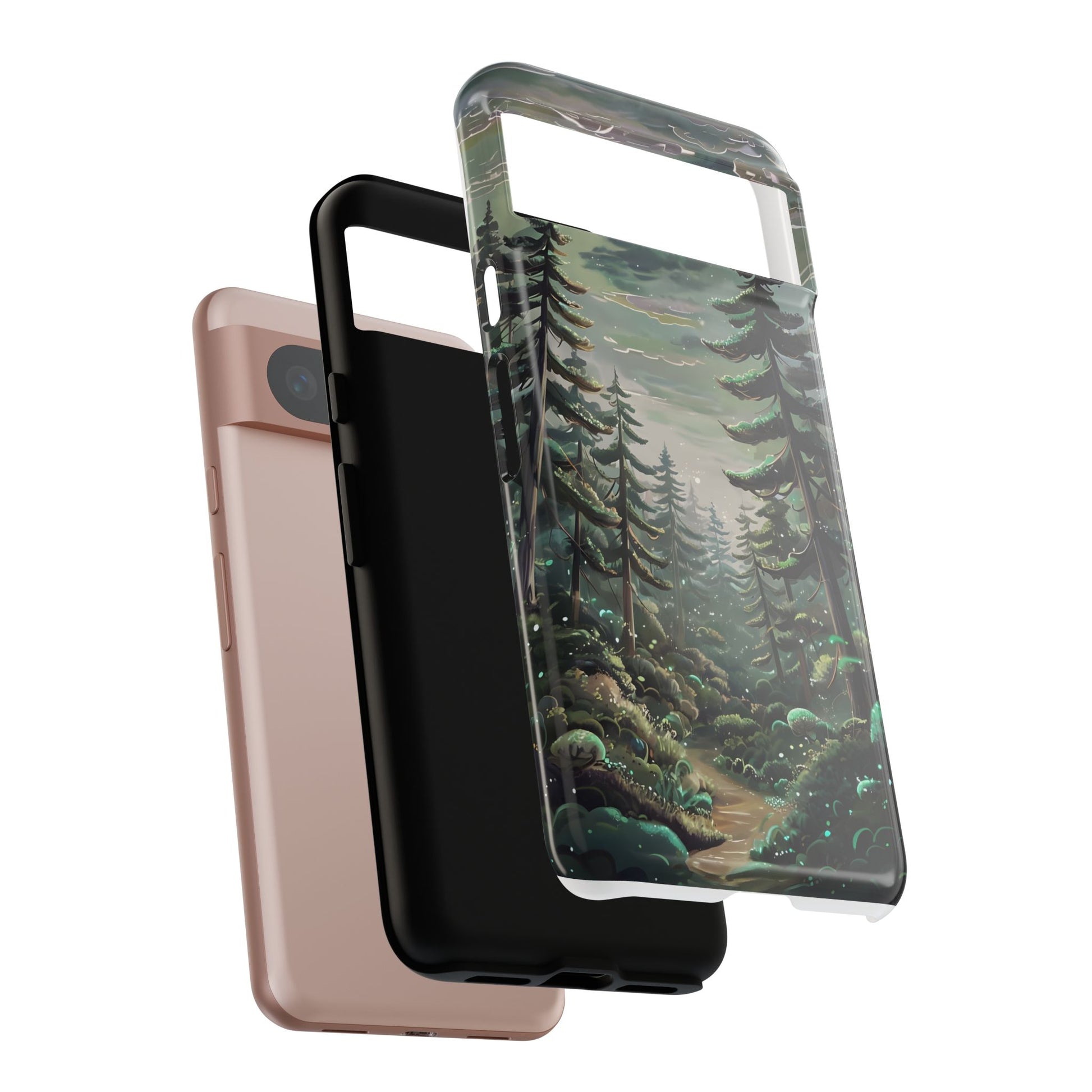 Phone Case, Whimsical Anime Forest Illustration Brimming With Enchantment, Tough Protective Cover, Unique Gift, Trendy