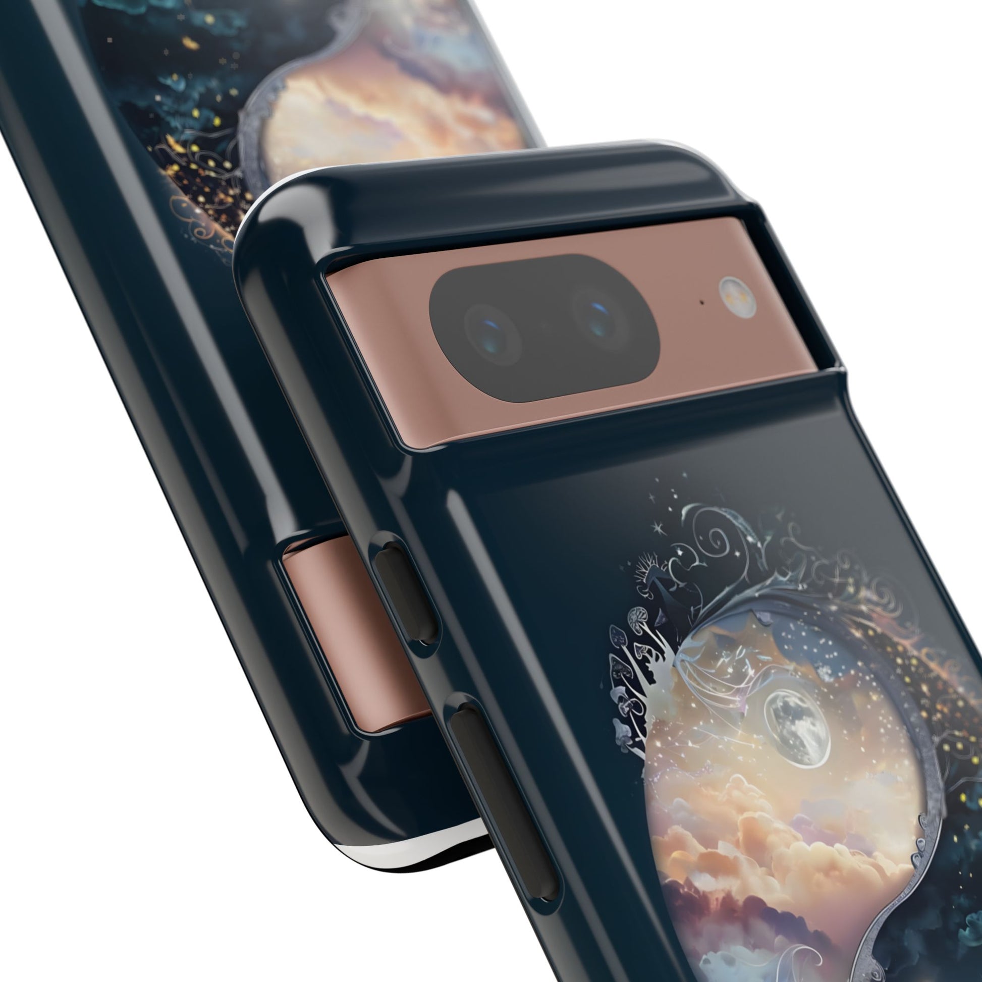 Phone Case, Yin-Yang Symbol Design, Whimsical Day Night Fantasy Print, Protective Cover, Tough Skin, Phone Accessories, Phone Protection