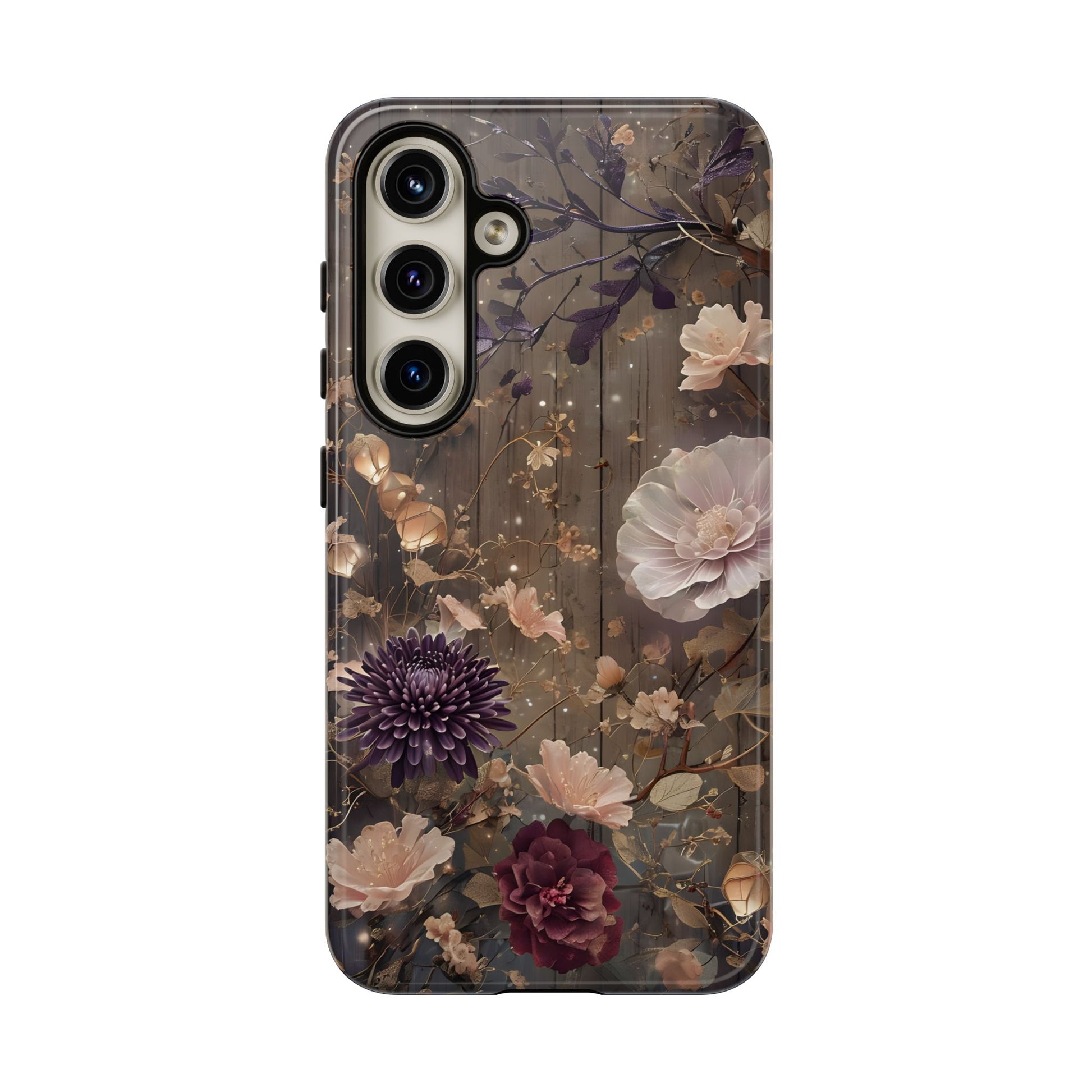 Tough Cases, Enchanting Floral Pattern - Floral Phone Case, Protective Phone Cover, Botanical Design, Flower Print, Tough Shell for Device