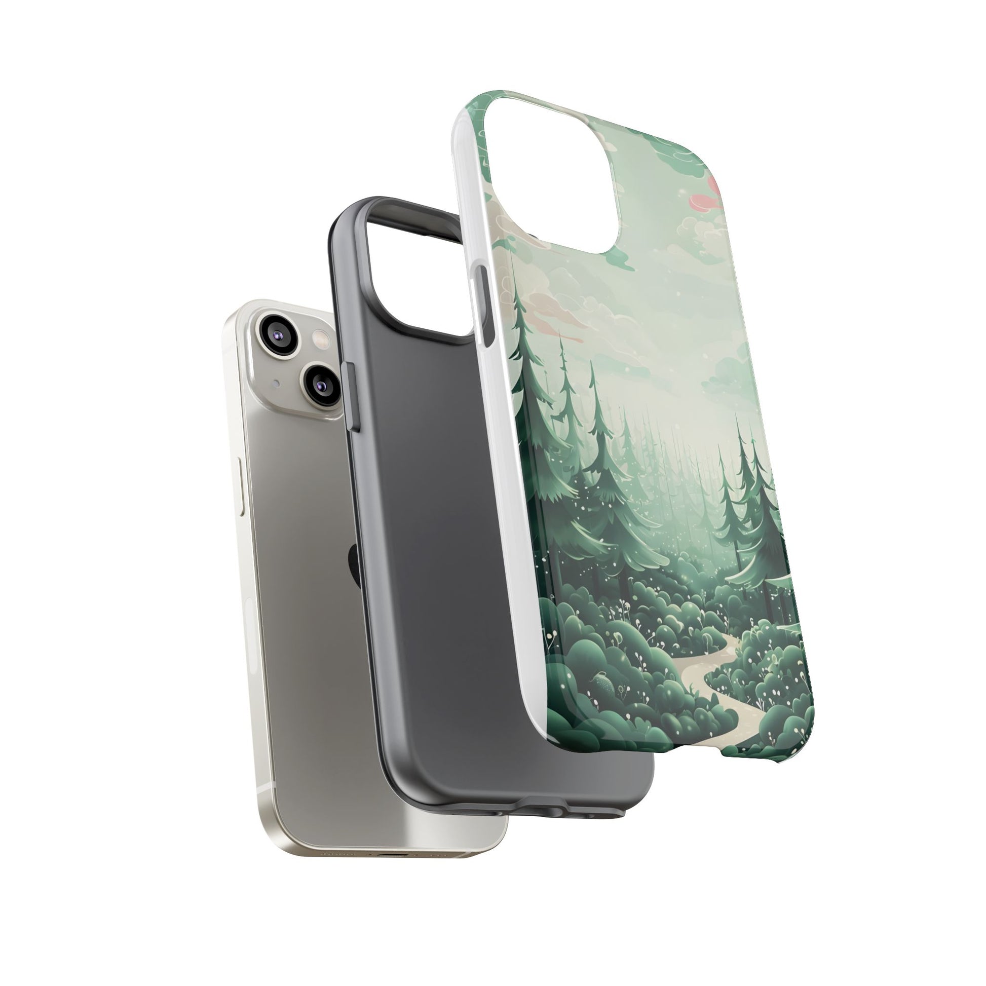 Phone Case, Tough Cover, Whimsical Enchanted Forest, Protective Phone Accessories, Forest Theme Phone Skin