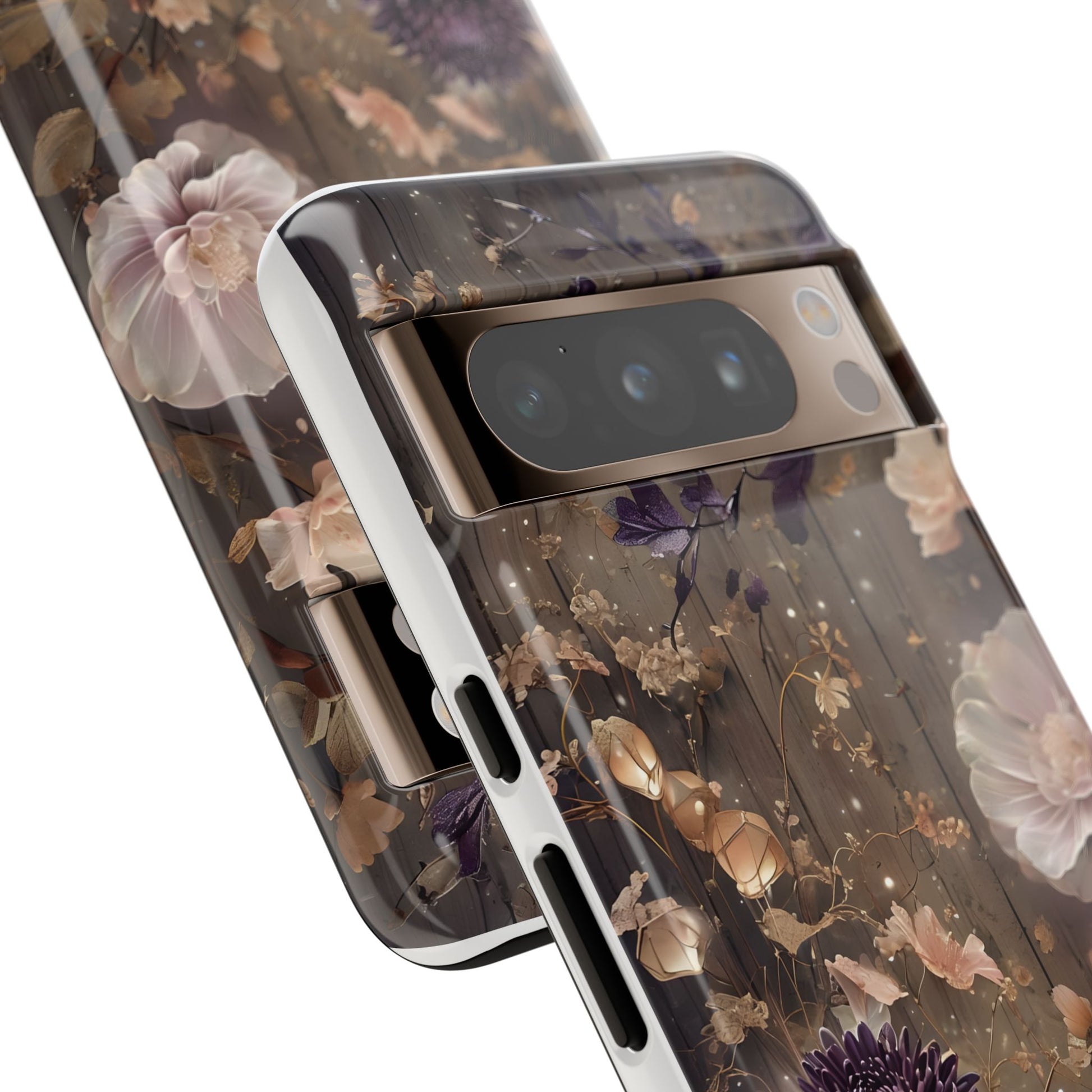 Tough Cases, Enchanting Floral Pattern - Floral Phone Case, Protective Phone Cover, Botanical Design, Flower Print, Tough Shell for Device