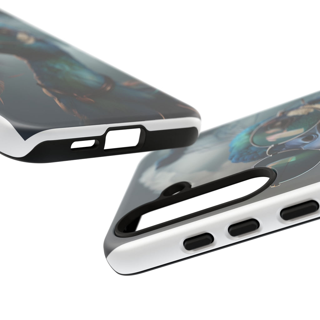 Phone Case, Peacock Design, Neon Lighting, Unique Gift, Hard Shell Cover, Protective Sleeve