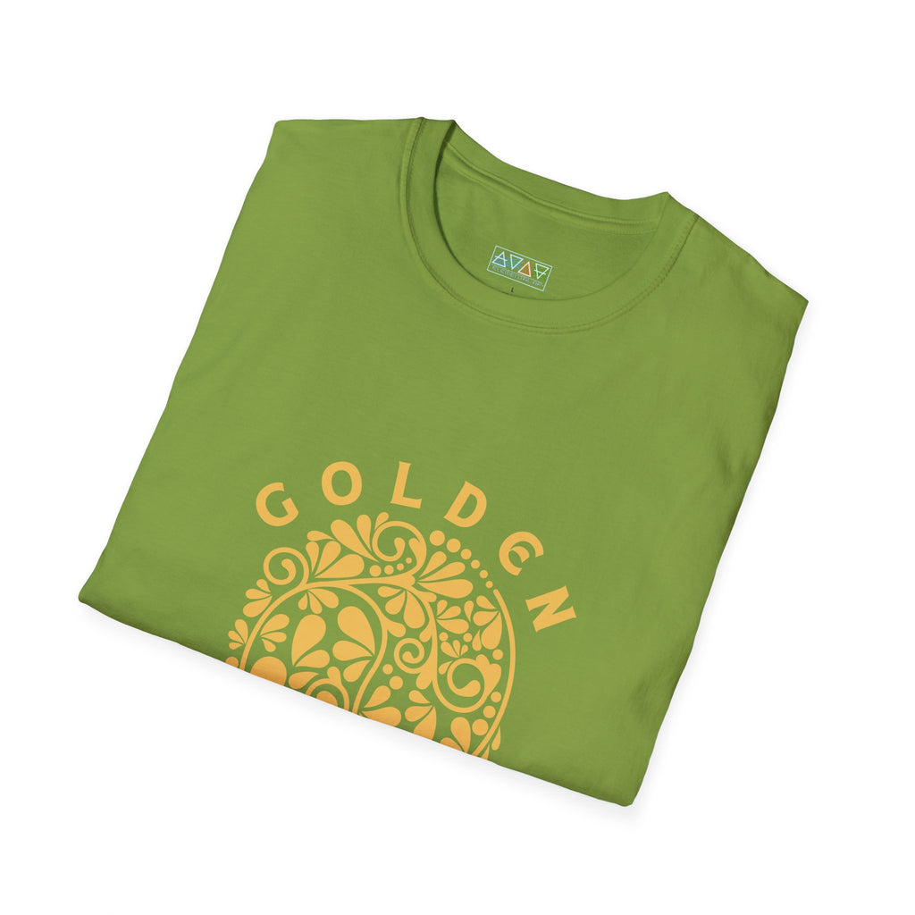 Golden Years Unisex Softstyle T-Shirt, Celebration Tee, Gifts for Retirement, Floral Design, Comfortable Apparel, Casual Wear