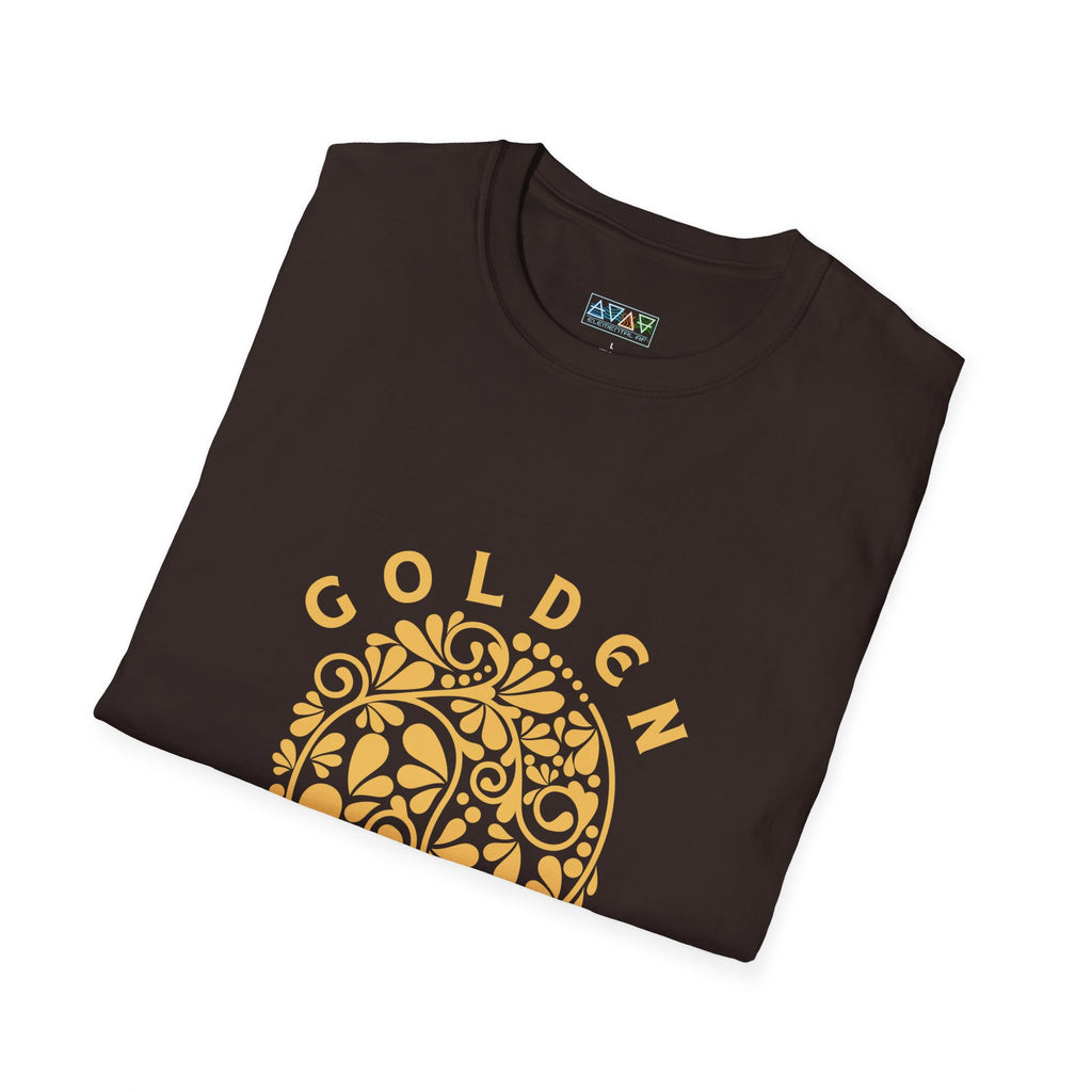 Golden Years Unisex Softstyle T-Shirt, Celebration Tee, Gifts for Retirement, Floral Design, Comfortable Apparel, Casual Wear