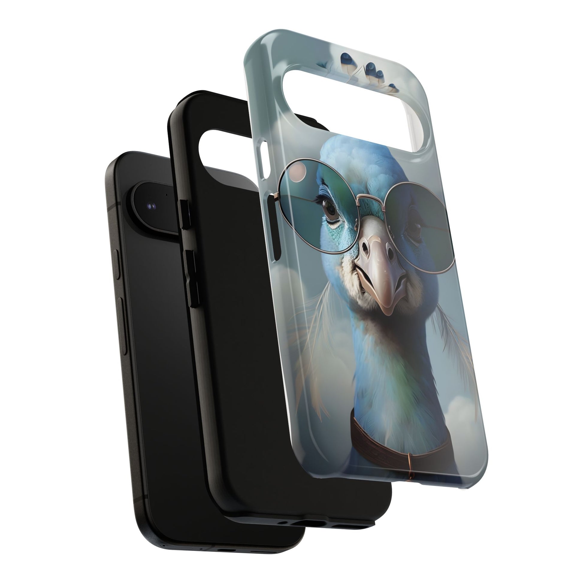 Phone Case, Glamorous Peacock Wearing Sunglasses - Protective Cover, Unique Gift, Trendy Accessories, Animal Lover, Fashionable Mobile Shell