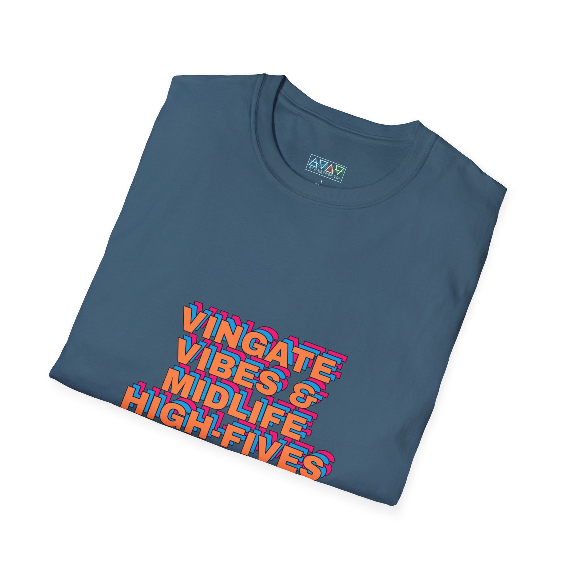 Vintage Vibes Unisex T-Shirt, Retro Tee, Midlife High-Fives Shirt, 70s Inspired Top, Nostalgic Graphic Tee