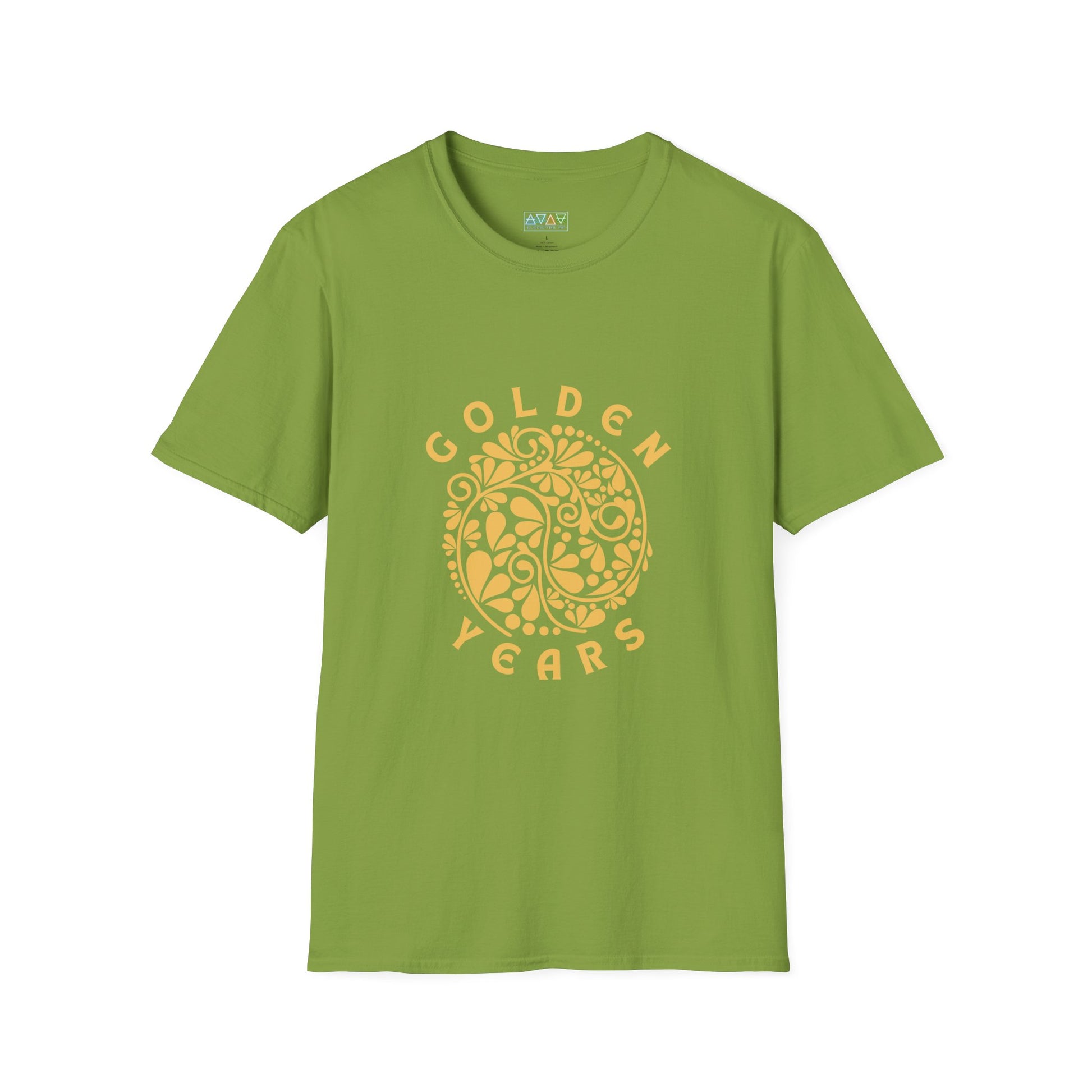 Golden Years Unisex Softstyle T-Shirt, Celebration Tee, Gifts for Retirement, Floral Design, Comfortable Apparel, Casual Wear
