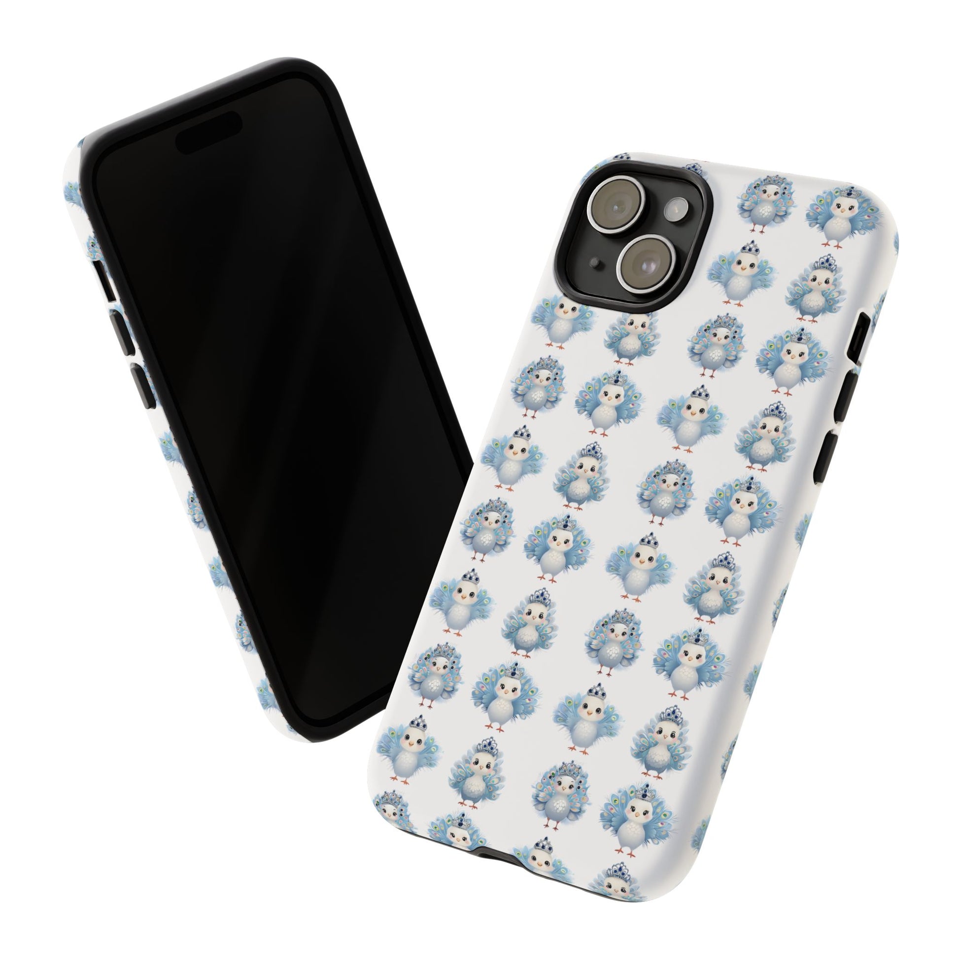 Tough Cases, Peacock Phone Covers, Animal Lover Gift, Cute Bird Accessories, Tiara Design, Protective Shell