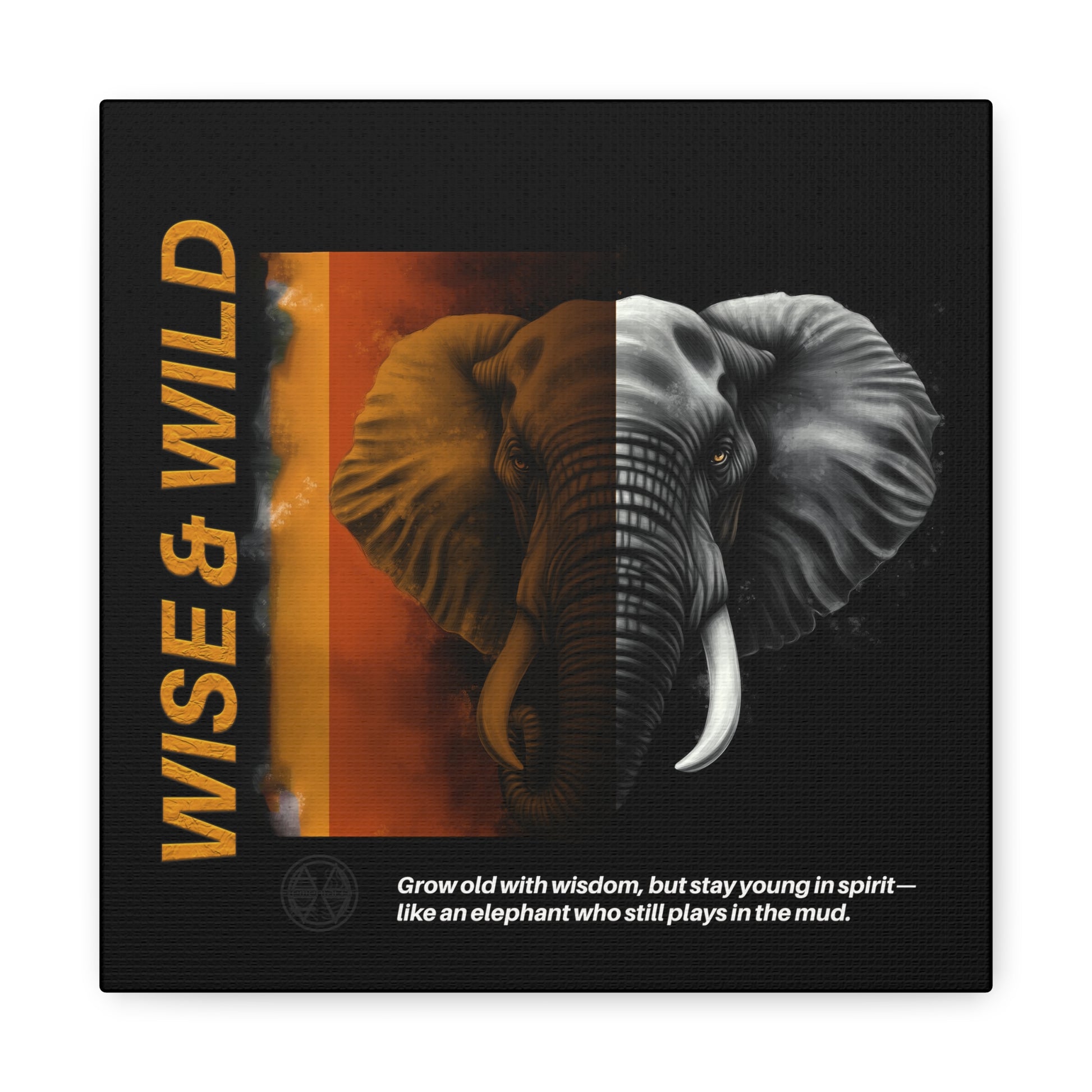 Canvas Art, Elephant Art Canvas | Wise & Wild Wall Decor | Animal Lover Gift