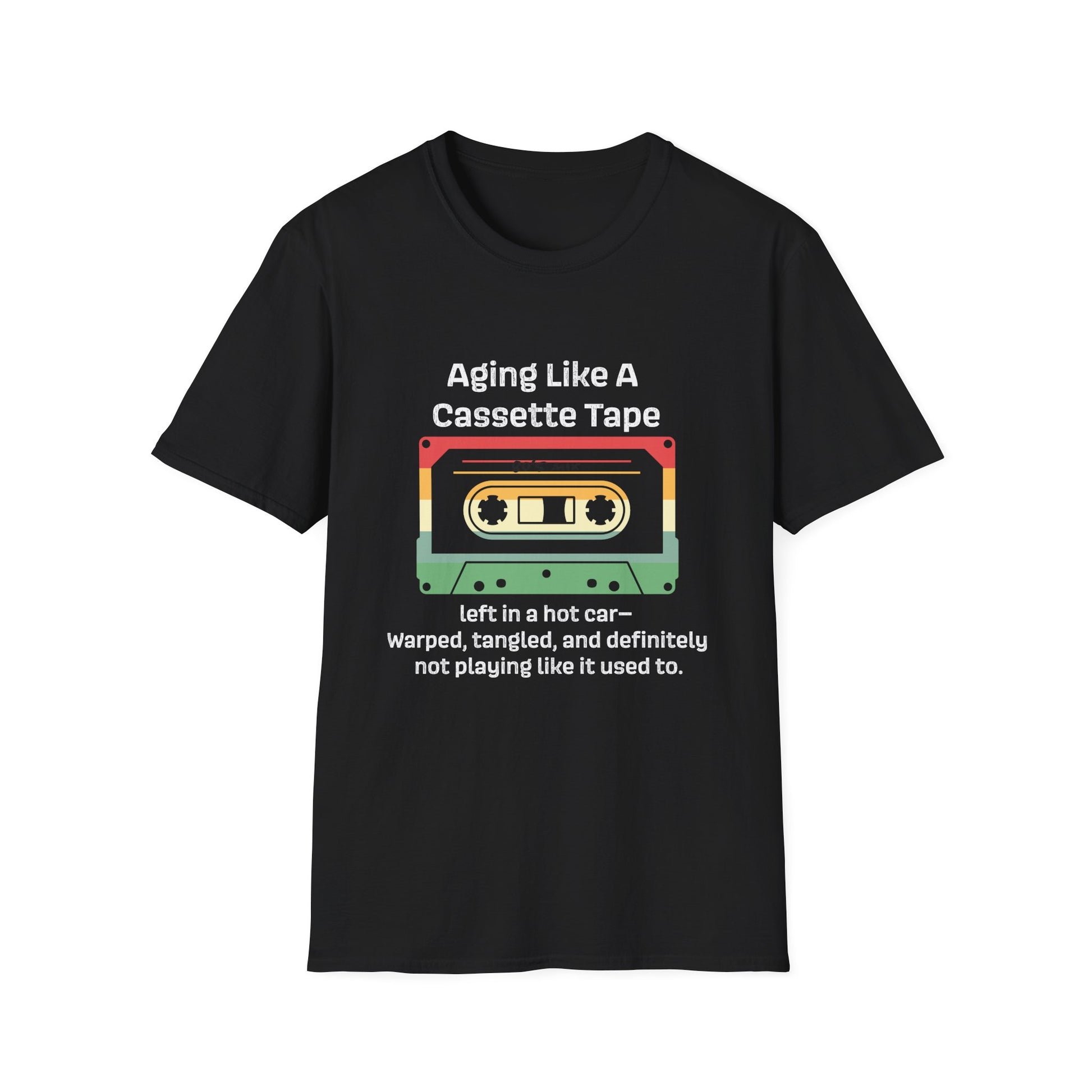 Nostalgic 90s T-Shirt, Aging Like A Cassette Tape Tee, Retro Music Lover Gift, Funny Unisex Shirt, Vintage Style Apparel, Great for