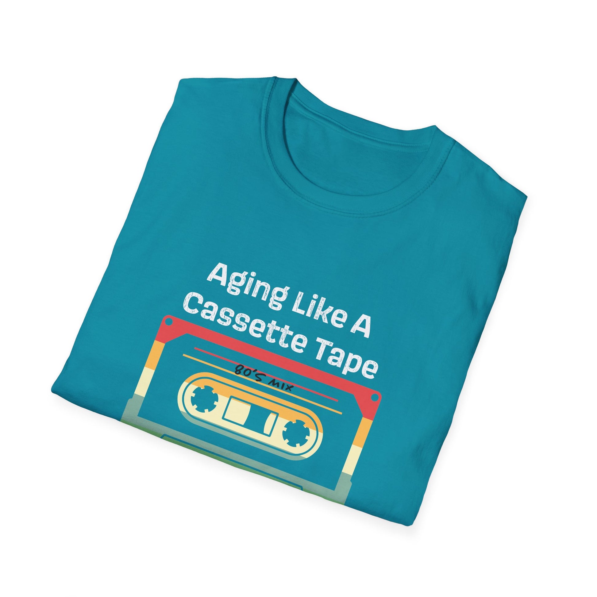 Nostalgic 90s T-Shirt, Aging Like A Cassette Tape Tee, Retro Music Lover Gift, Funny Unisex Shirt, Vintage Style Apparel, Great for