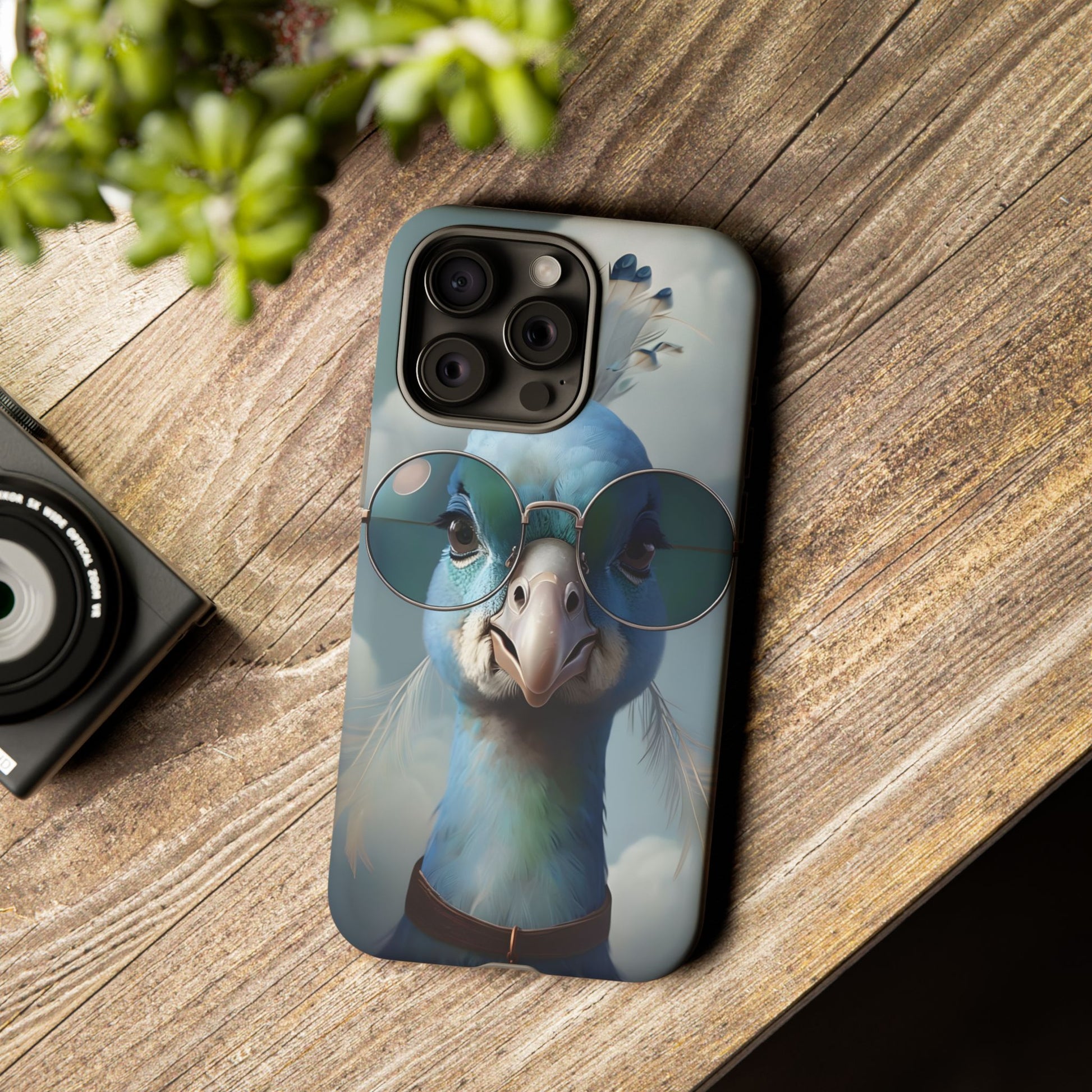 Phone Case, Glamorous Peacock Wearing Sunglasses - Protective Cover, Unique Gift, Trendy Accessories, Animal Lover, Fashionable Mobile Shell