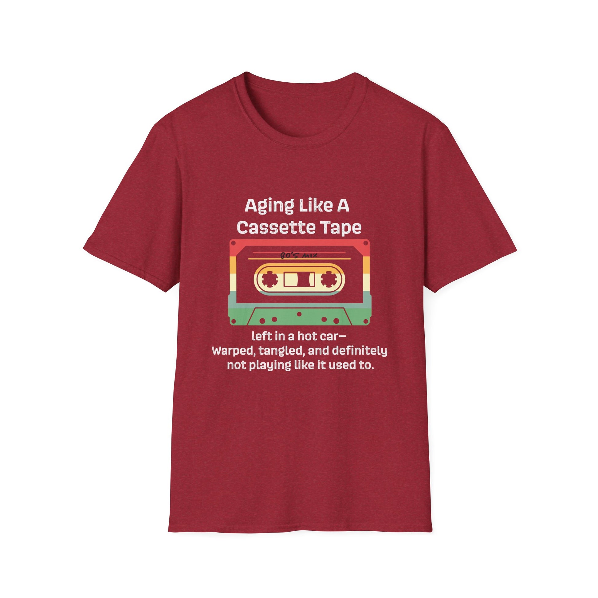 Nostalgic 90s T-Shirt, Aging Like A Cassette Tape Tee, Retro Music Lover Gift, Funny Unisex Shirt, Vintage Style Apparel, Great for