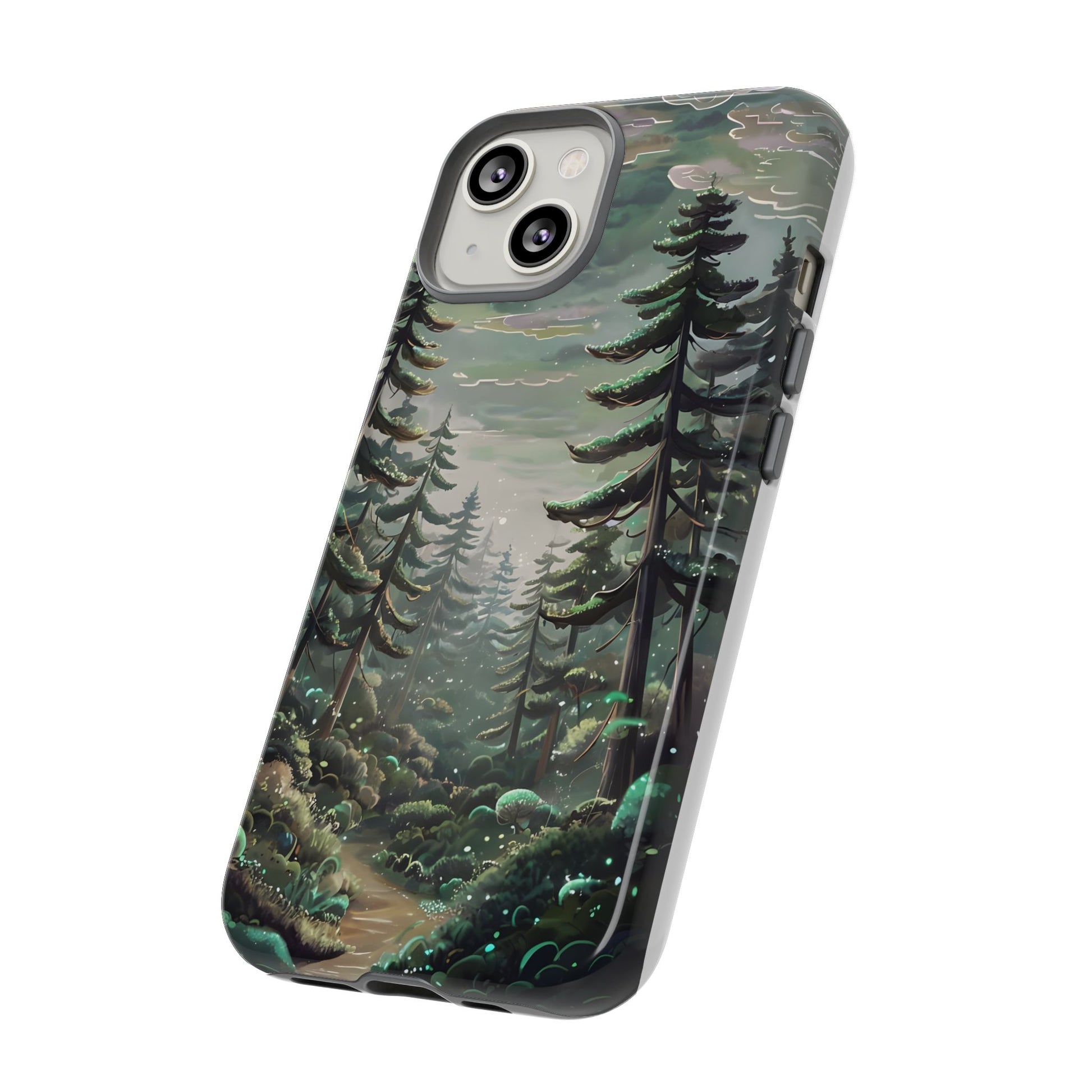 Phone Case, Whimsical Anime Forest Illustration Brimming With Enchantment, Tough Protective Cover, Unique Gift, Trendy
