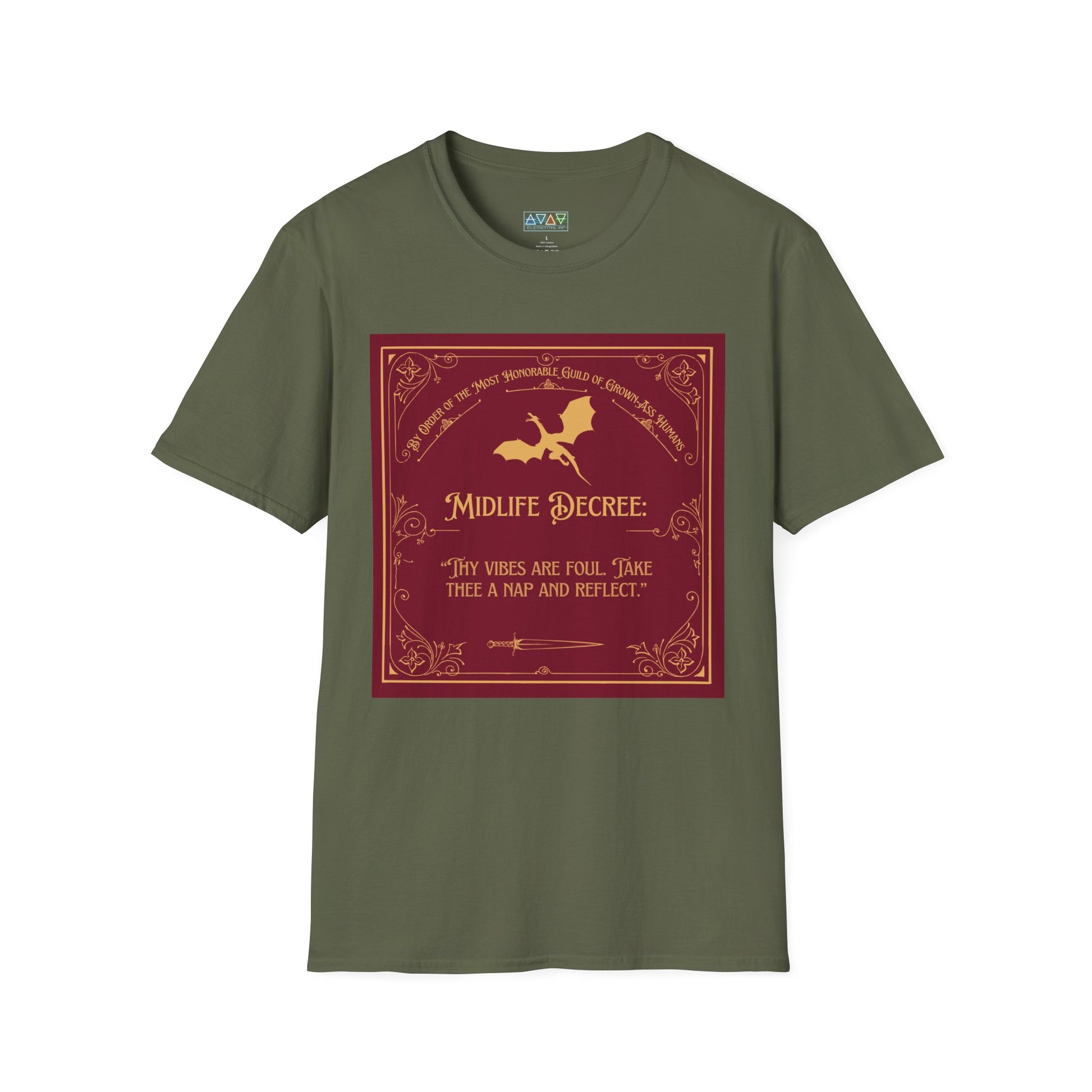Funny Quote Unisex T-Shirt - Midlife Decree - Thy Vibes are Foul