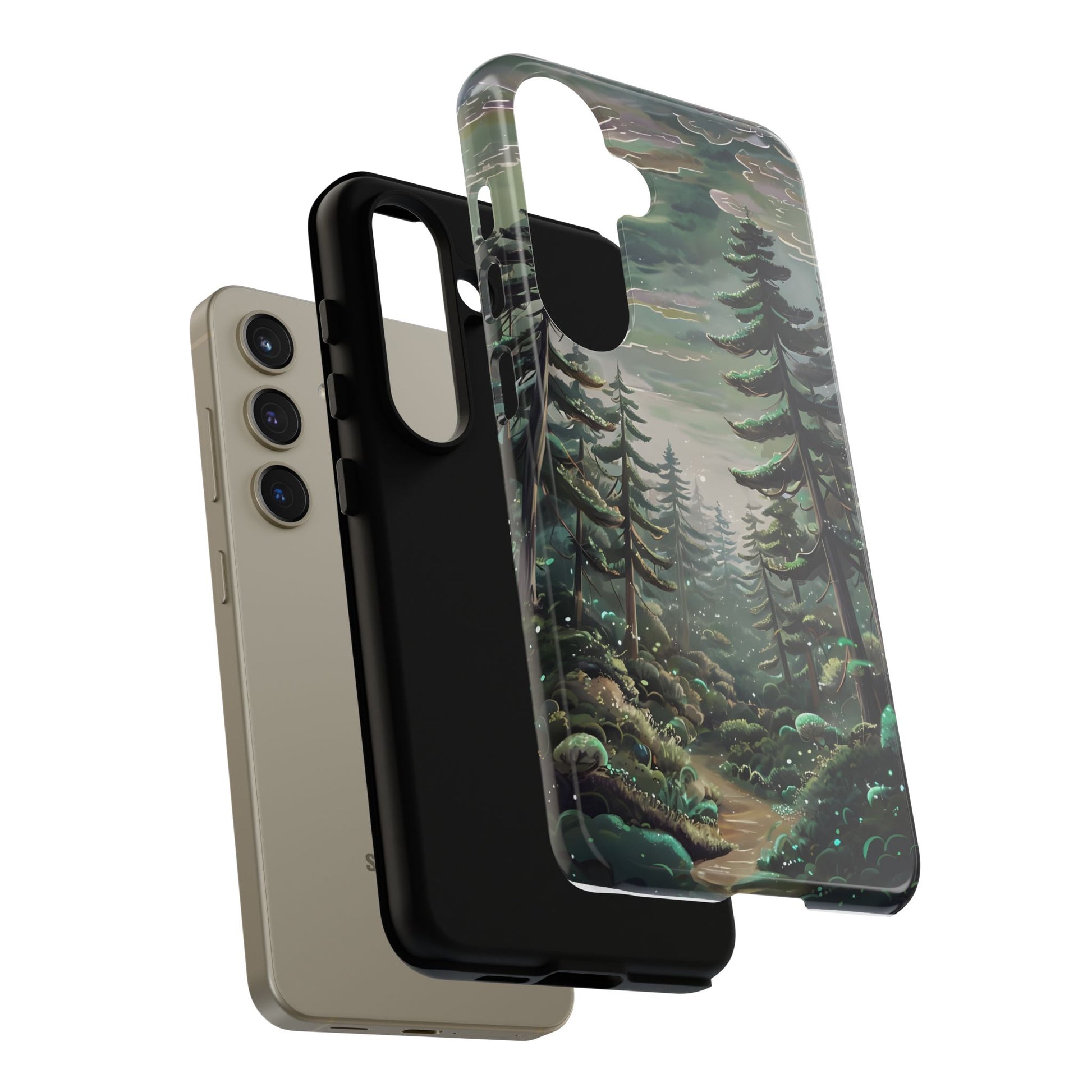 Phone Case, Whimsical Anime Forest Illustration Brimming With Enchantment, Tough Protective Cover, Unique Gift, Trendy