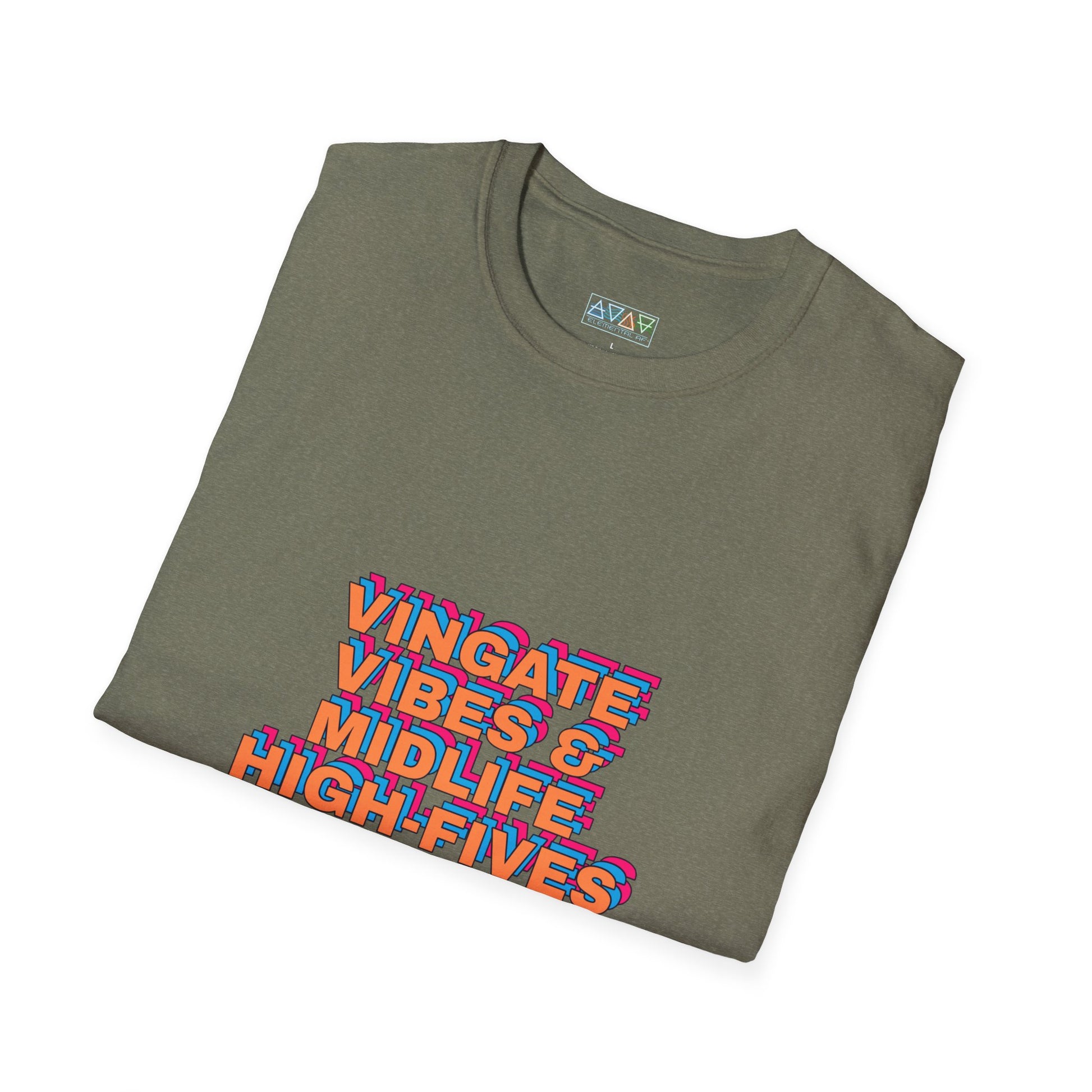 Vintage Vibes Unisex T-Shirt, Retro Tee, Midlife High-Fives Shirt, 70s Inspired Top, Nostalgic Graphic Tee