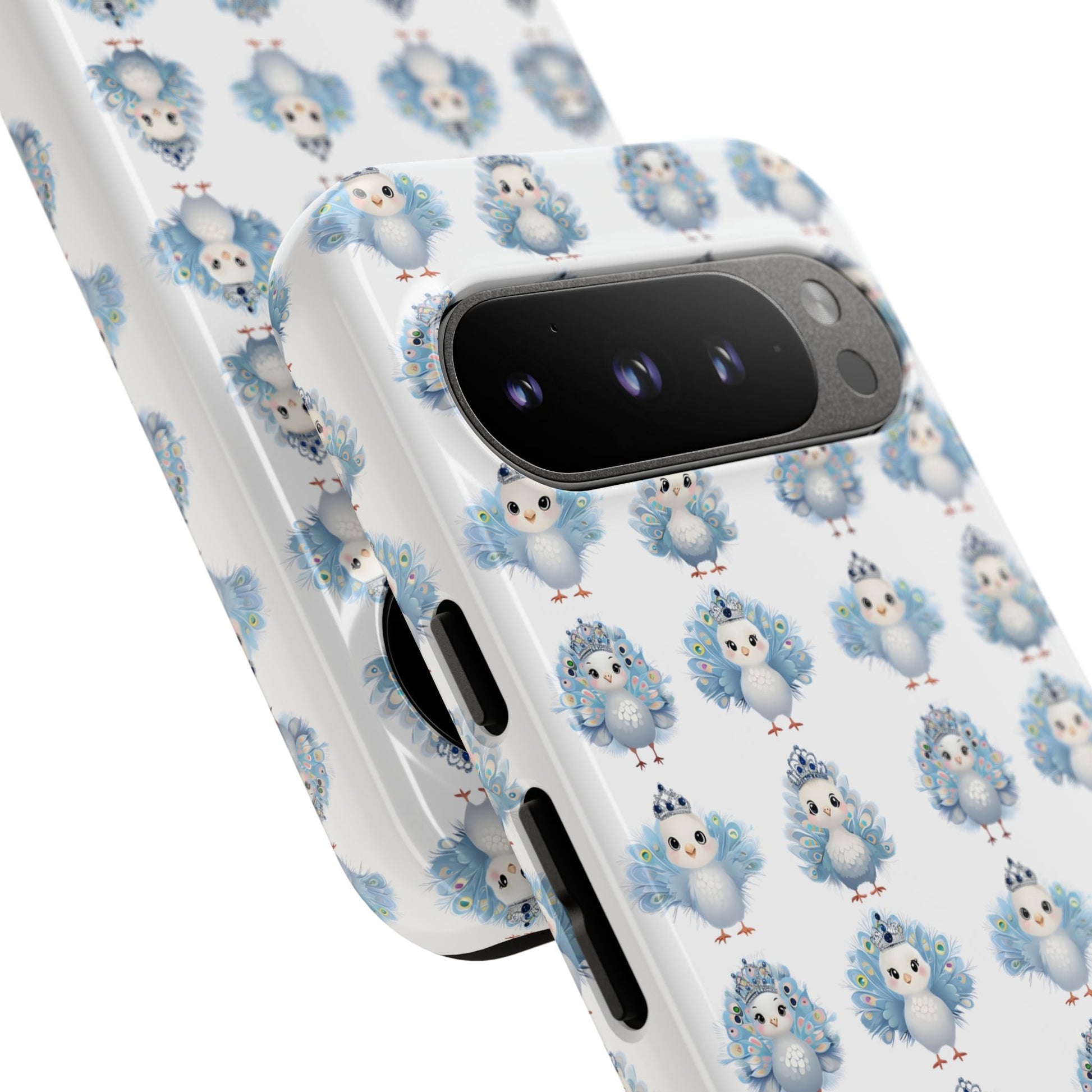 Tough Cases, Peacock Phone Covers, Animal Lover Gift, Cute Bird Accessories, Tiara Design, Protective Shell