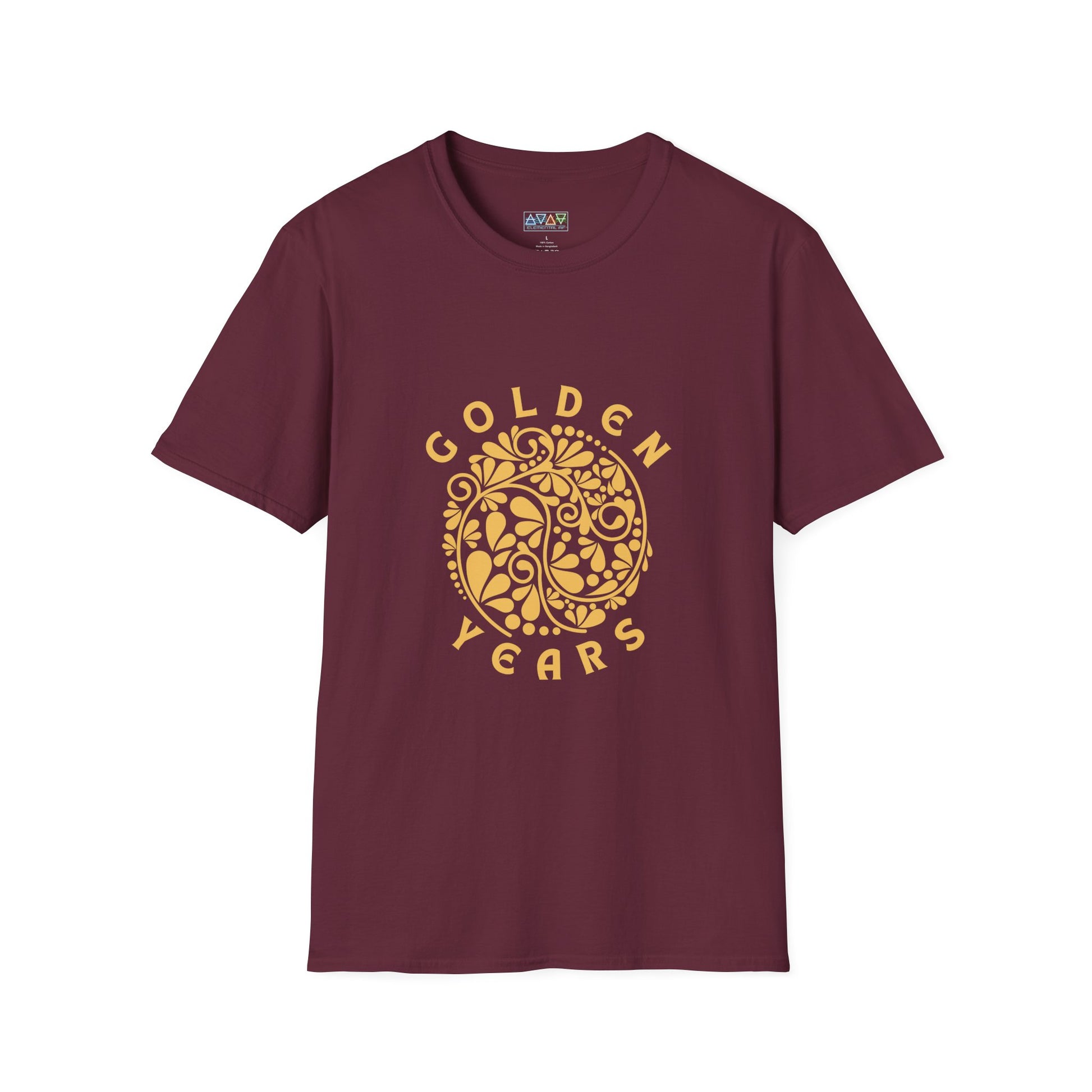 Golden Years Unisex Softstyle T-Shirt, Celebration Tee, Gifts for Retirement, Floral Design, Comfortable Apparel, Casual Wear