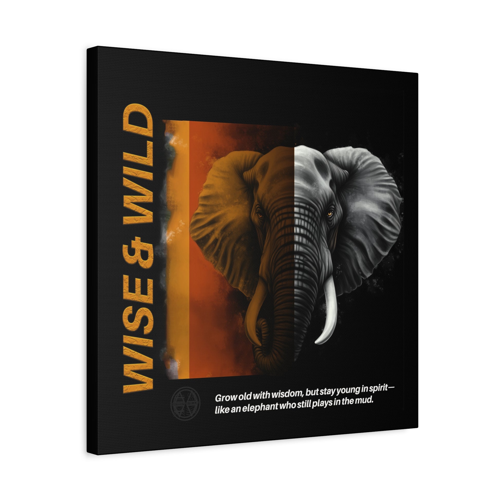 Canvas Art, Elephant Art Canvas | Wise & Wild Wall Decor | Animal Lover Gift