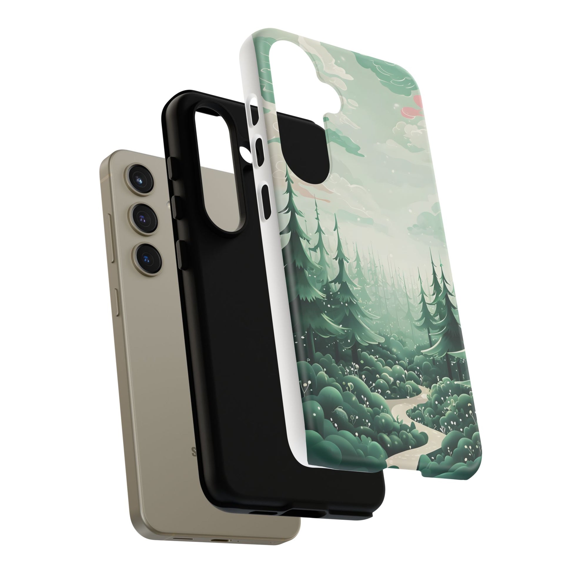Phone Case, Tough Cover, Whimsical Enchanted Forest, Protective Phone Accessories, Forest Theme Phone Skin