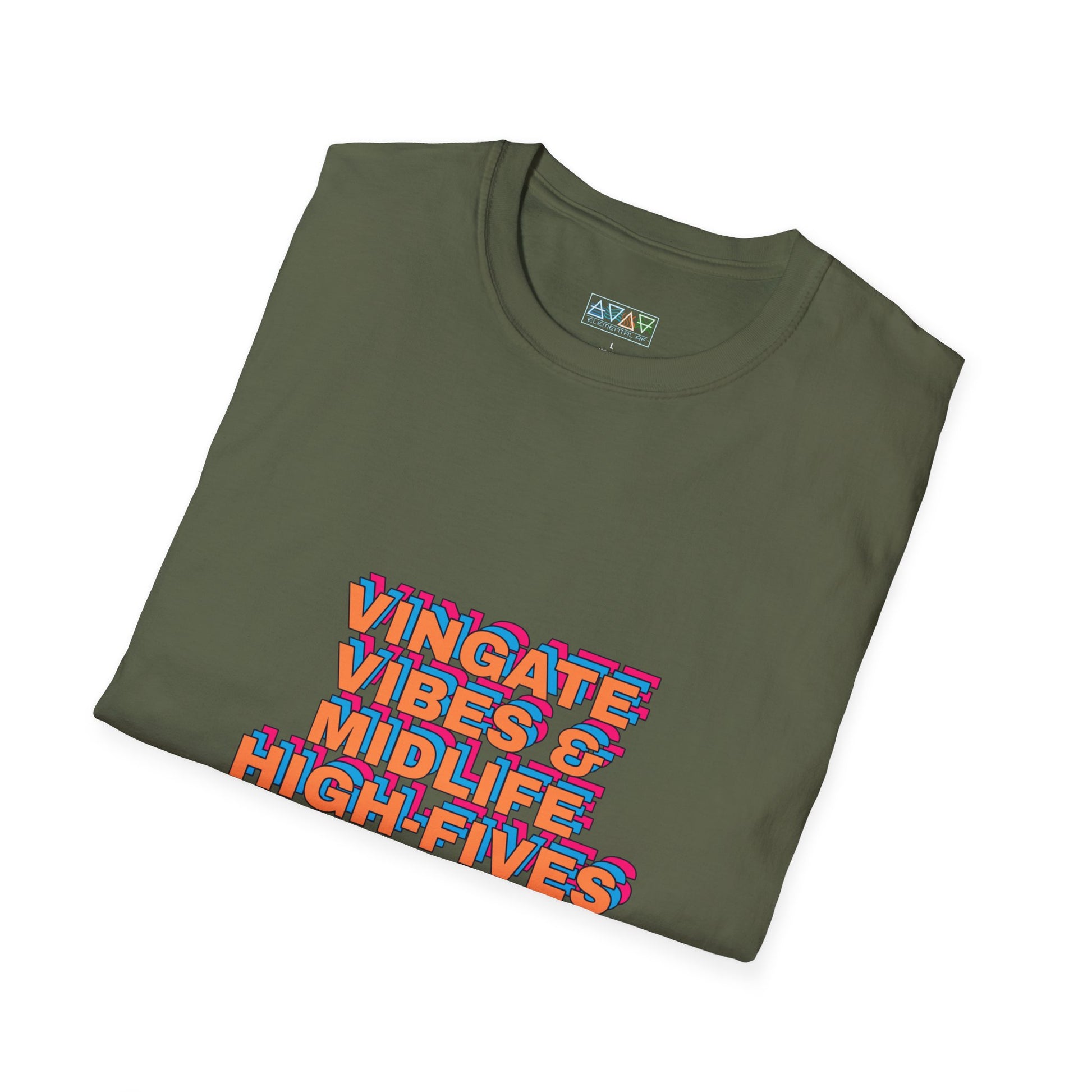Vintage Vibes Unisex T-Shirt, Retro Tee, Midlife High-Fives Shirt, 70s Inspired Top, Nostalgic Graphic Tee