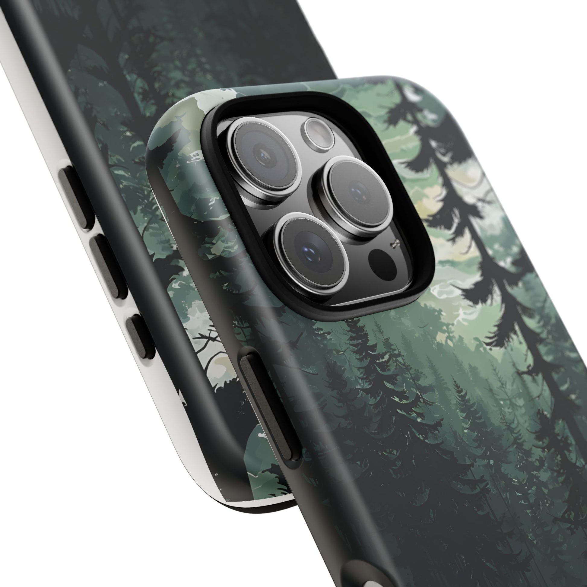 Phone Case, Serene Forest Landscape Digital Illustration Phone Case Cover, Tough Protective Cover, Unique Gift, Trendy