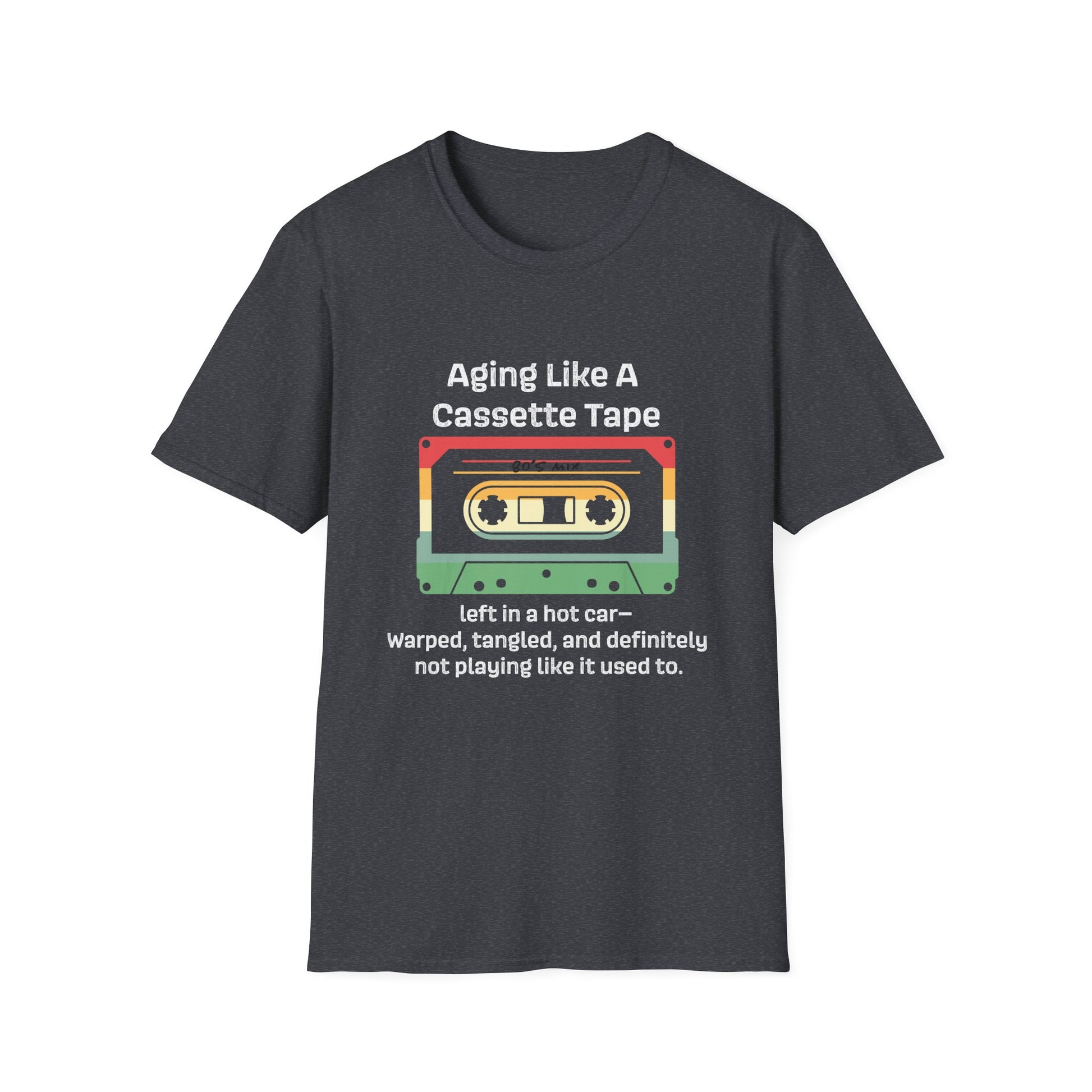 Nostalgic 90s T-Shirt, Aging Like A Cassette Tape Tee, Retro Music Lover Gift, Funny Unisex Shirt, Vintage Style Apparel, Great for
