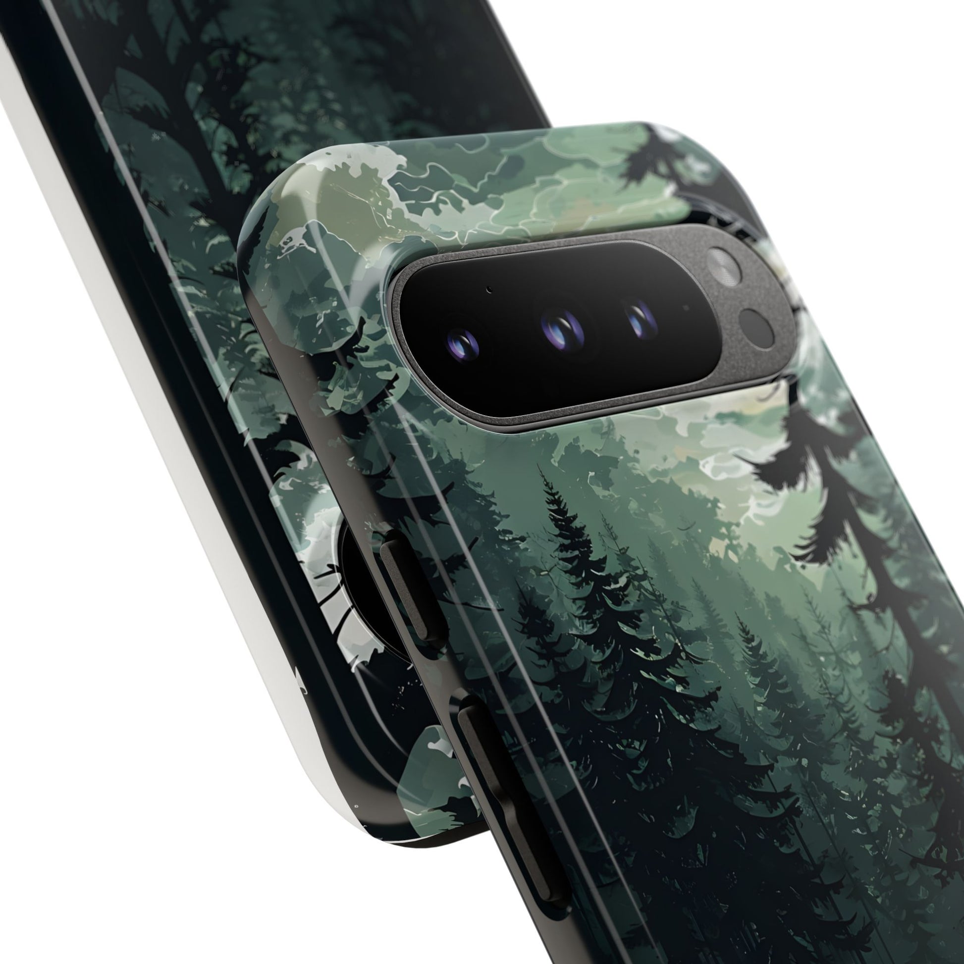 Phone Case, Serene Forest Landscape Digital Illustration Phone Case Cover, Tough Protective Cover, Unique Gift, Trendy