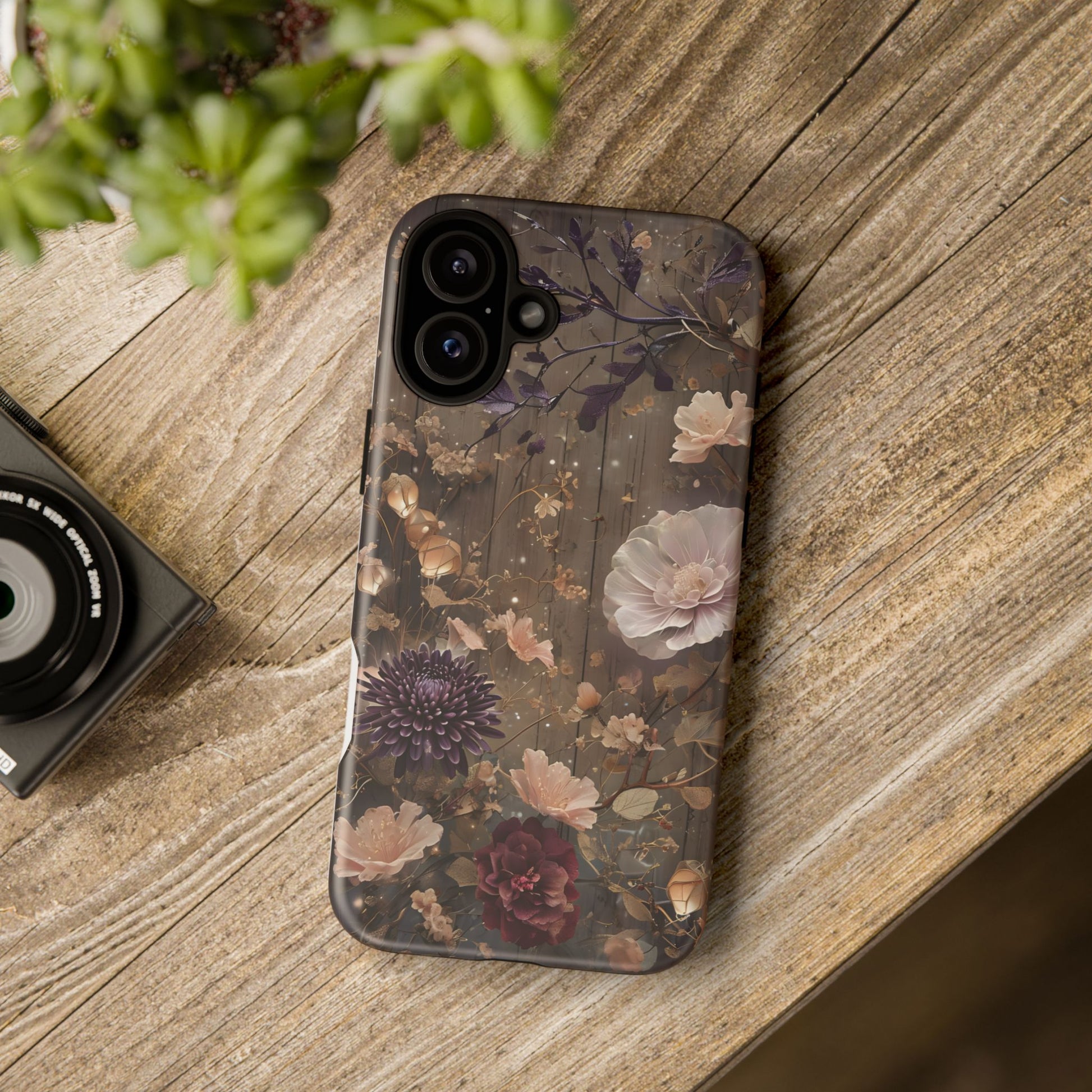 Tough Cases, Enchanting Floral Pattern - Floral Phone Case, Protective Phone Cover, Botanical Design, Flower Print, Tough Shell for Device