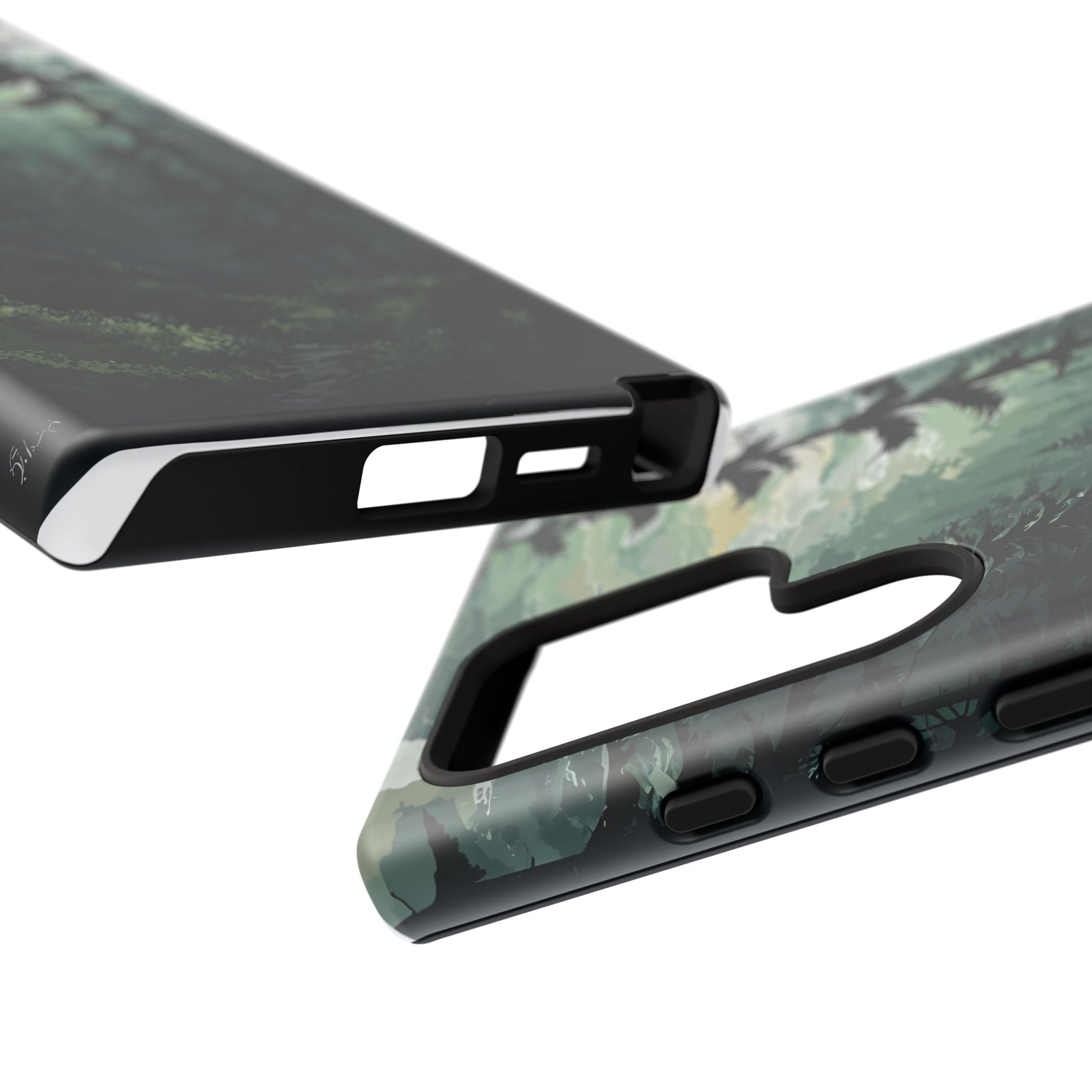 Phone Case, Serene Forest Landscape Digital Illustration Phone Case Cover, Tough Protective Cover, Unique Gift, Trendy